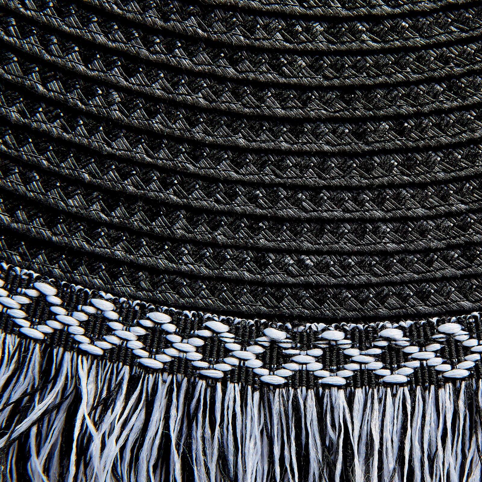DII&#xAE; 15&#x22; Round Black Fringed Placemat Set, 6ct.