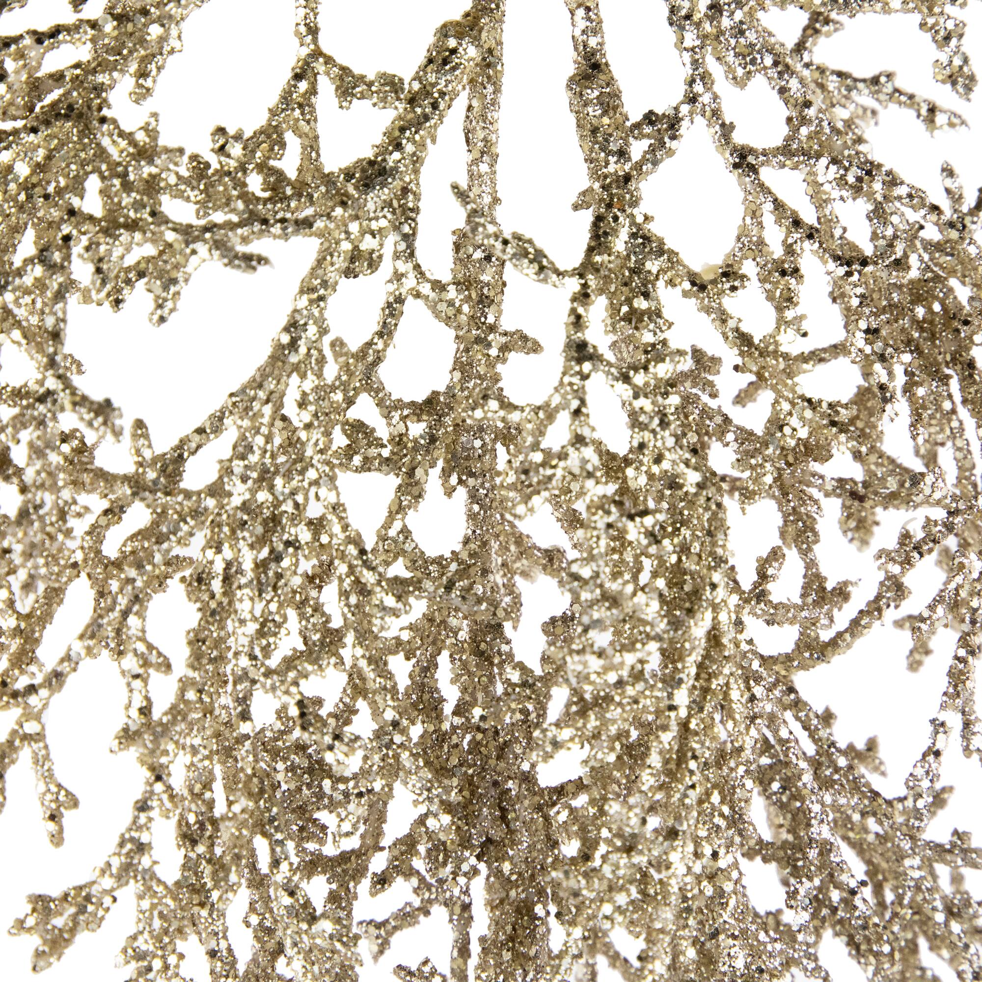 24" Golden Glittered Pine Christmas Spray