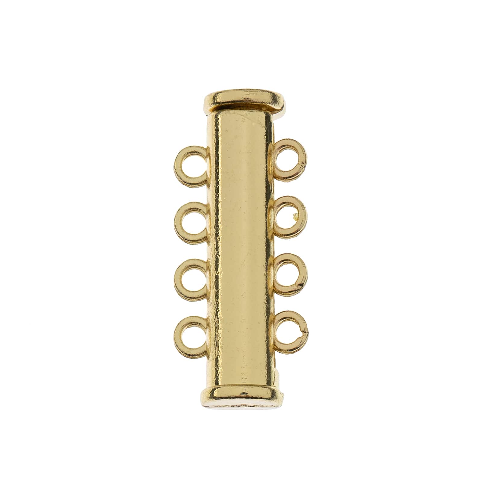 John Bead Beadwork Findings Gold Tube Slide Clasp, 2ct.