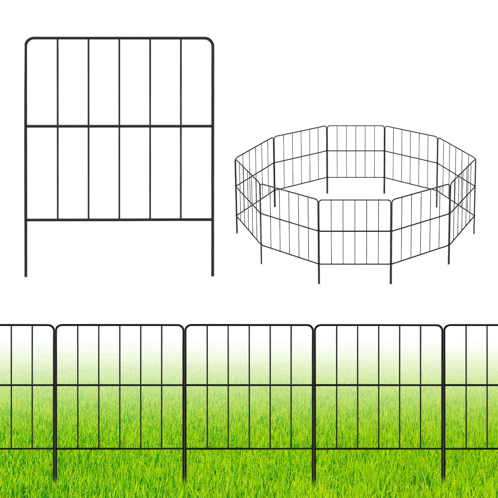 NEX 47ft. Black Square-Shaped Garden Fence