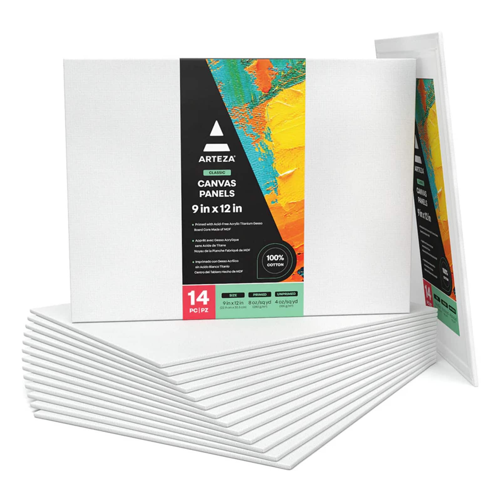 Arteza&#xAE; White Canvas Panels, 14ct.