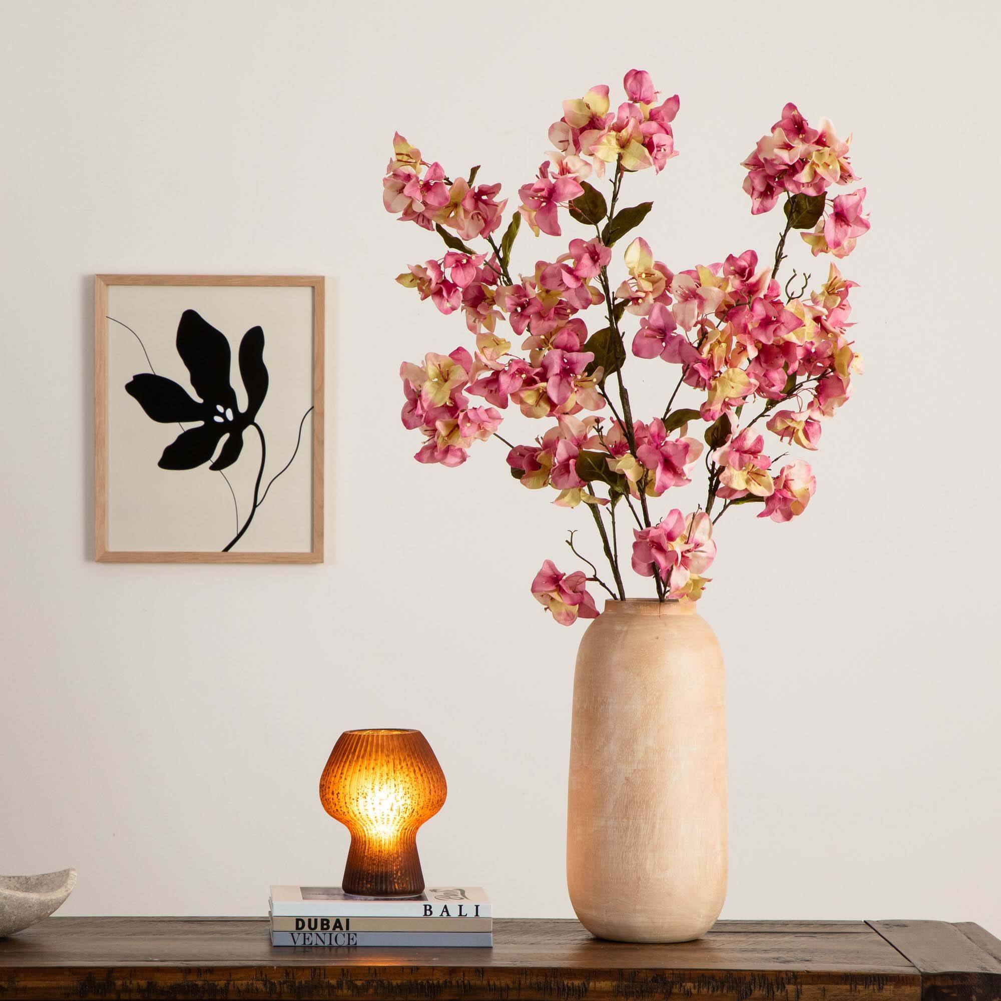47&#x22; Light Pink Bougainvillea Flower Stems, 3ct.
