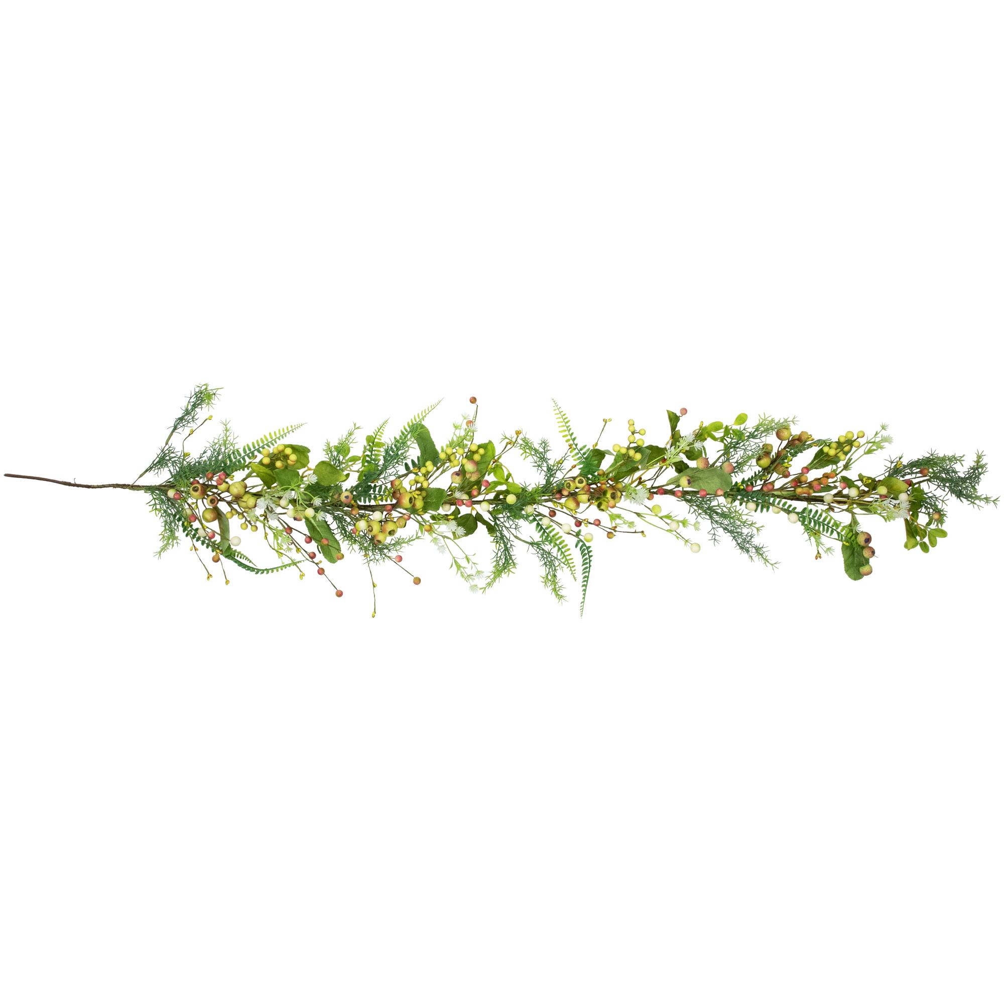 5ft. Berry & Crabapple Fern Foliage Spring Garland