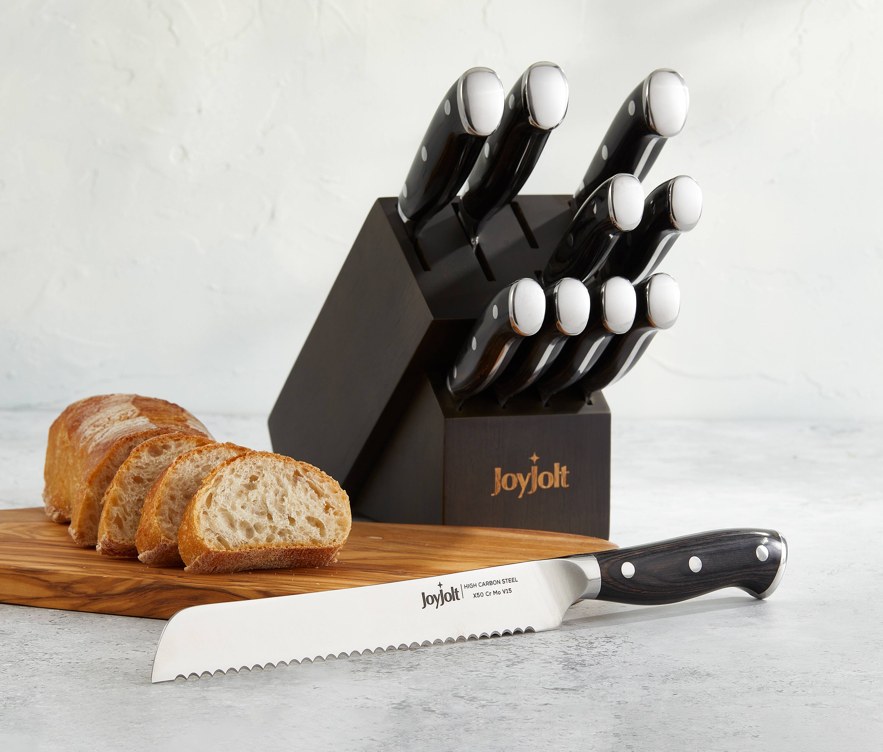 JoyJolt 8-in Chef Knife High Carbon Steel Kitchen Knife