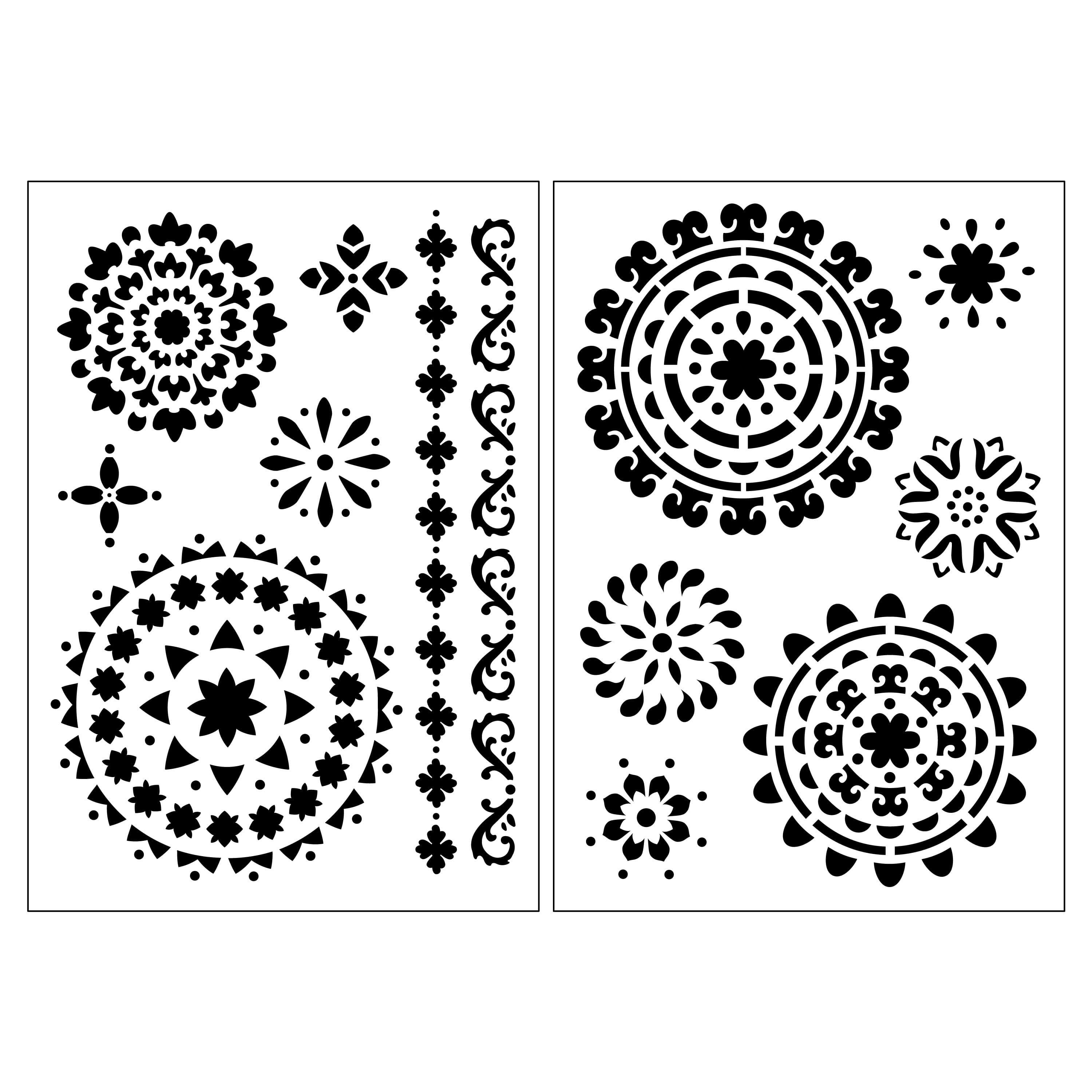 12 Pack: Medallion Plastic Stencils, 7" x 10" by Craft Smart®