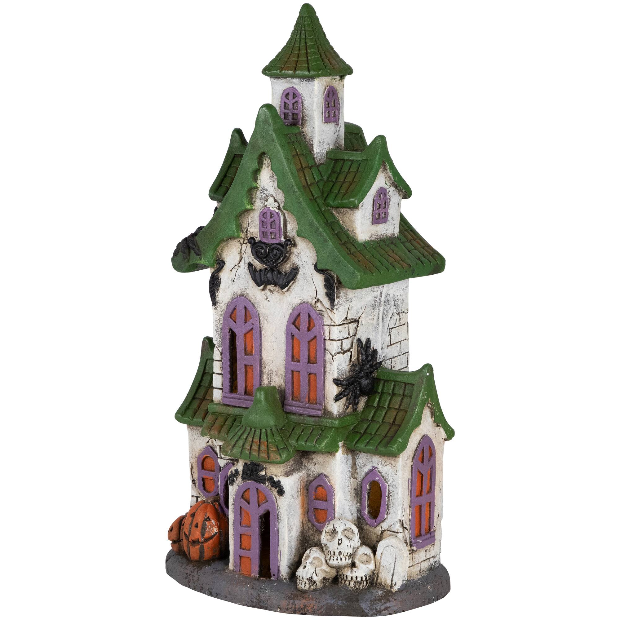 22.75&#x22; LED Multicolor Haunted House Halloween Decoration