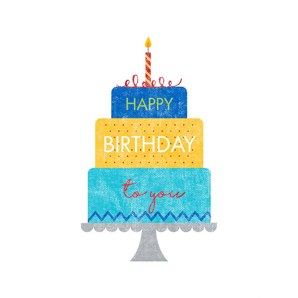 JAM Paper Wish Big Blank Assorted Birthday Card Set, 36ct.