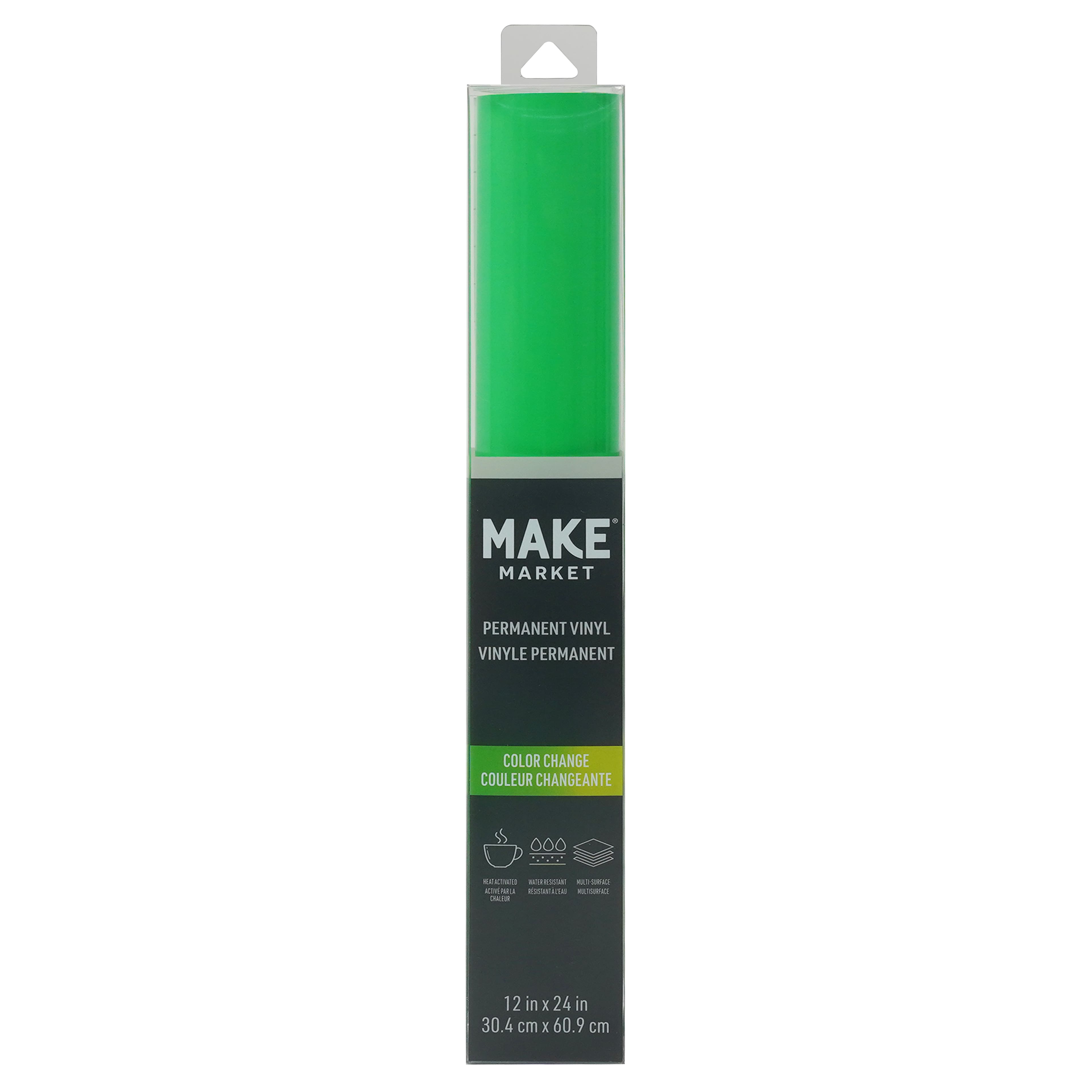 12 Pack: Green to Yellow Cold Color Change Permanent Vinyl by Make Market&#xAE;