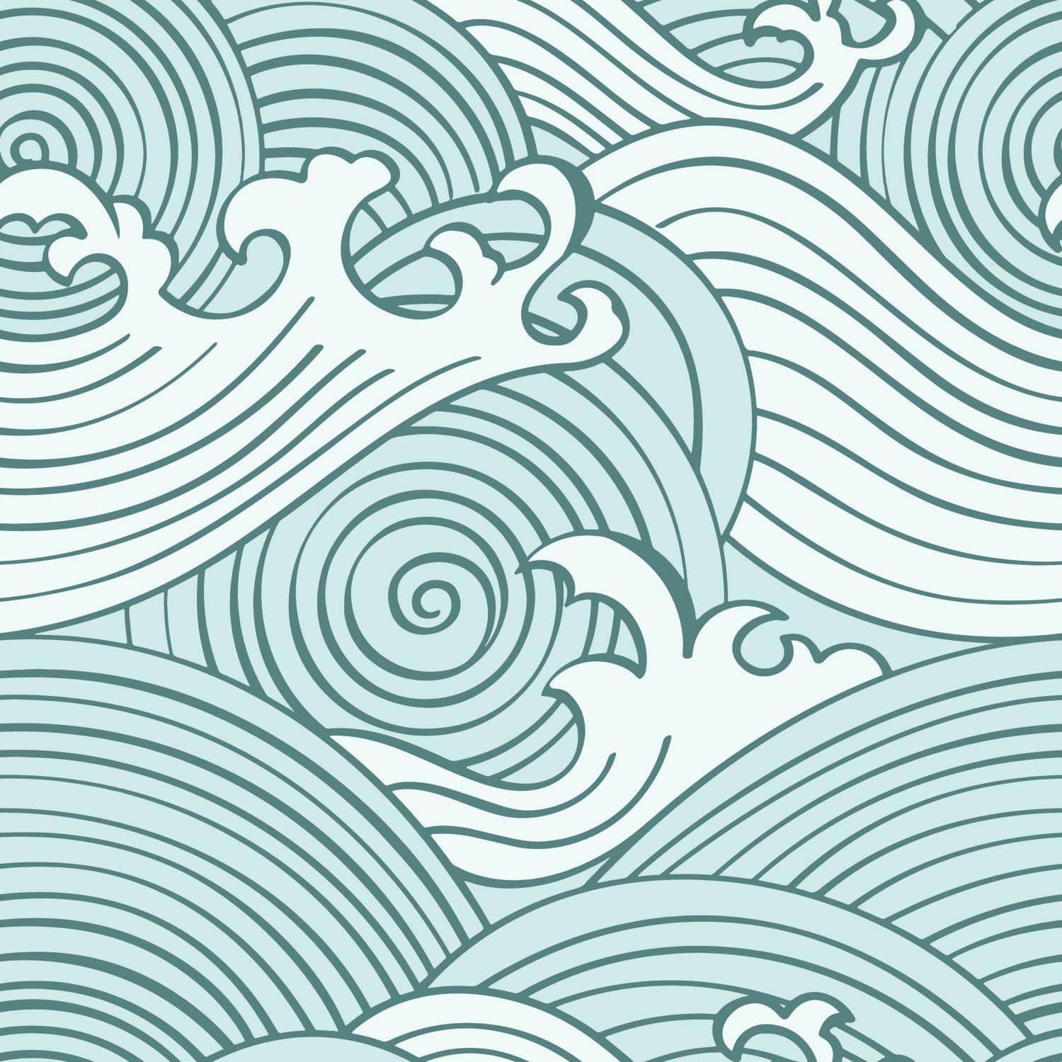 RoomMates Asian Waves Peel & Stick Wallpaper