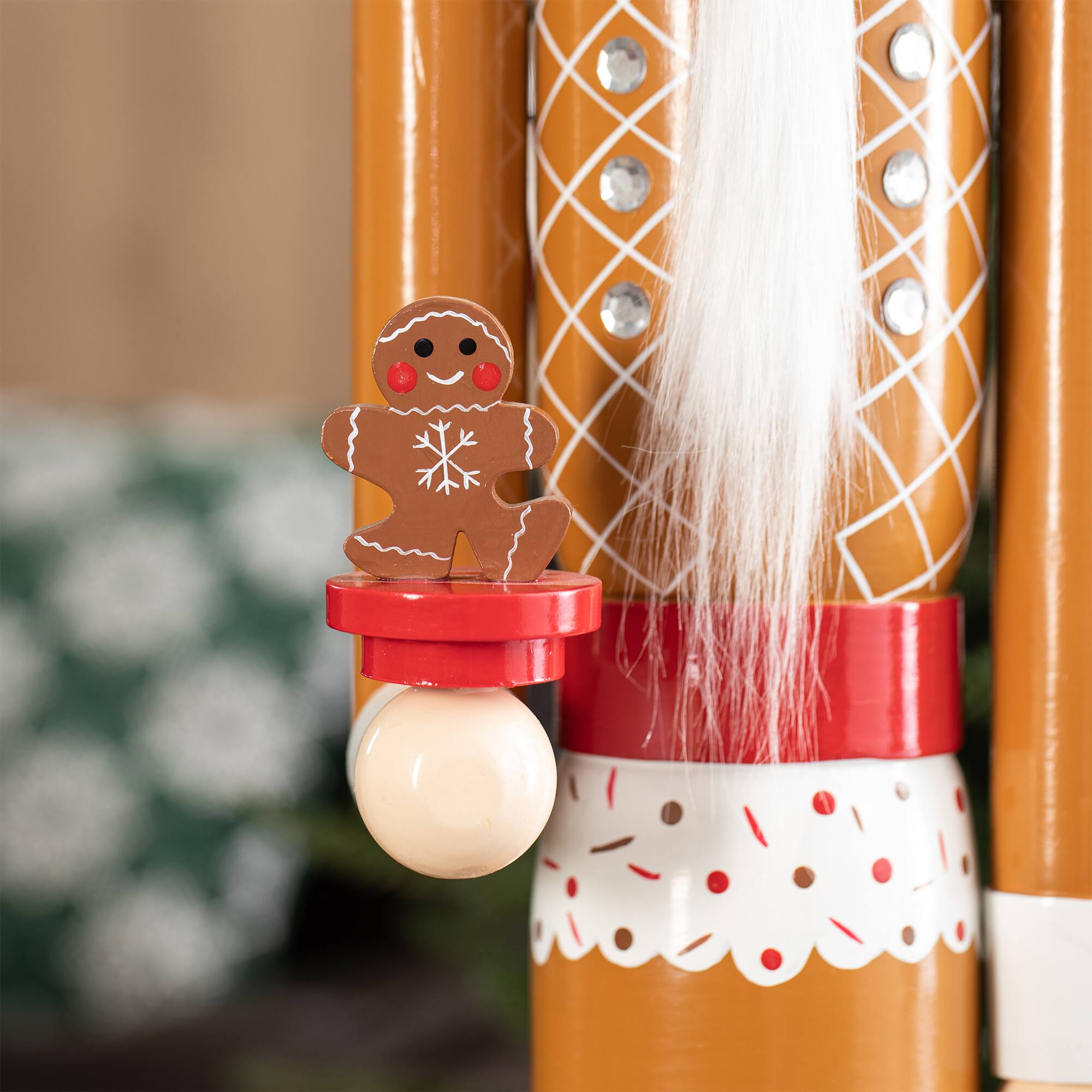 Glitzhome&#xAE; 42&#x22; Christmas Gingerbread Chef Nutcracker