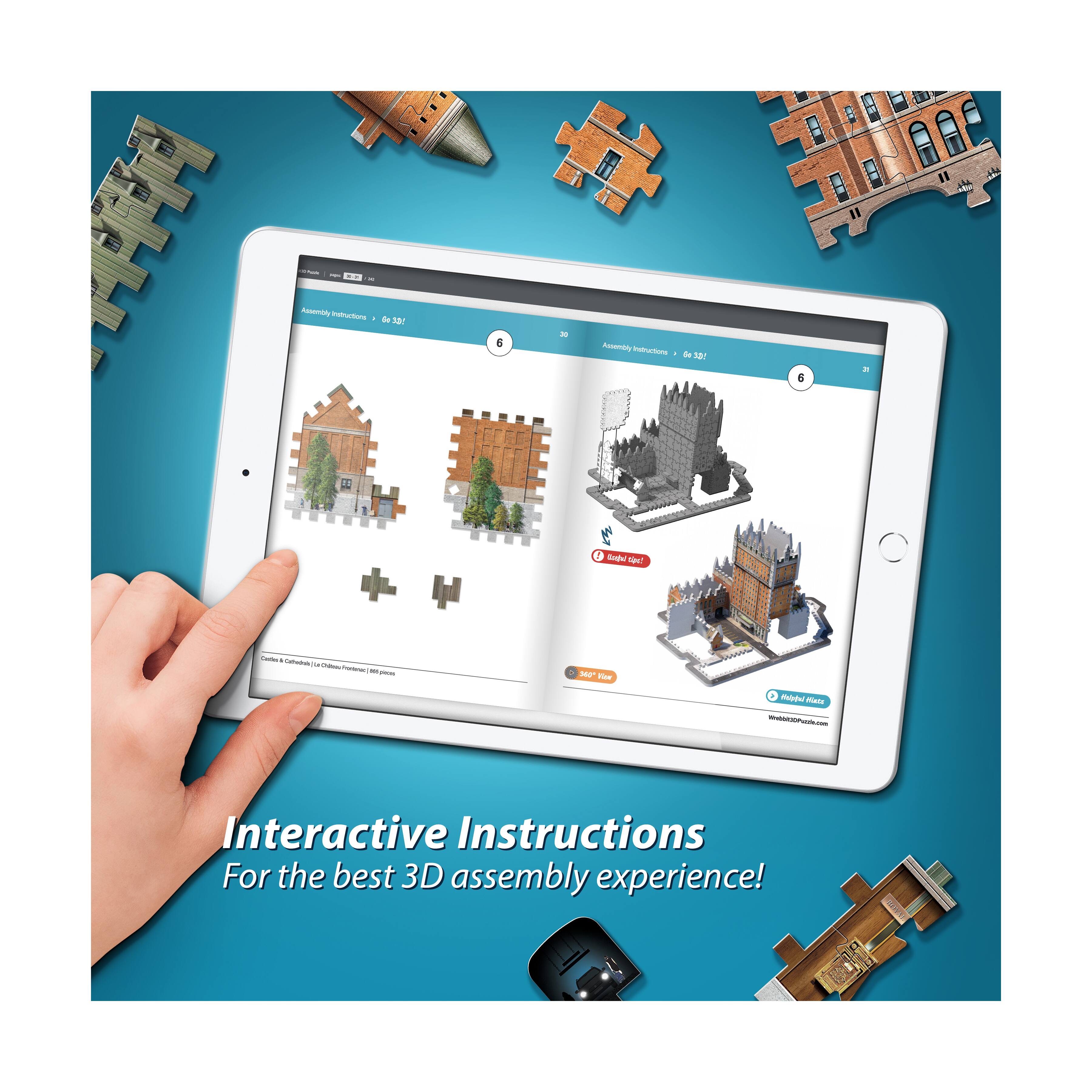 Castles & Cathedrals - Le Chateau Frontenac 3D Puzzle: 865 Pcs