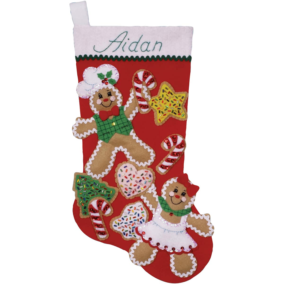 Design Works Gingerbread Friends Felt Stocking Kit