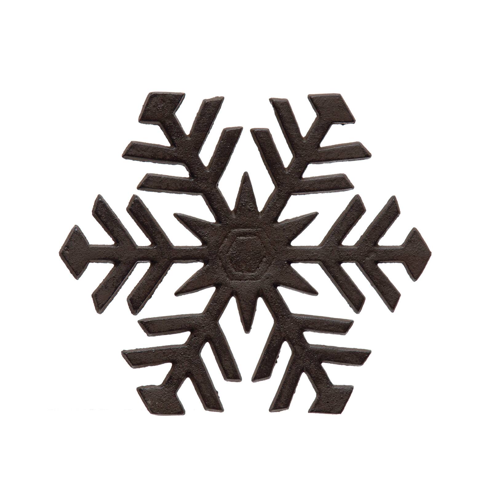 Hello Honey® 8" Black Cast Iron Snowflake Trivet