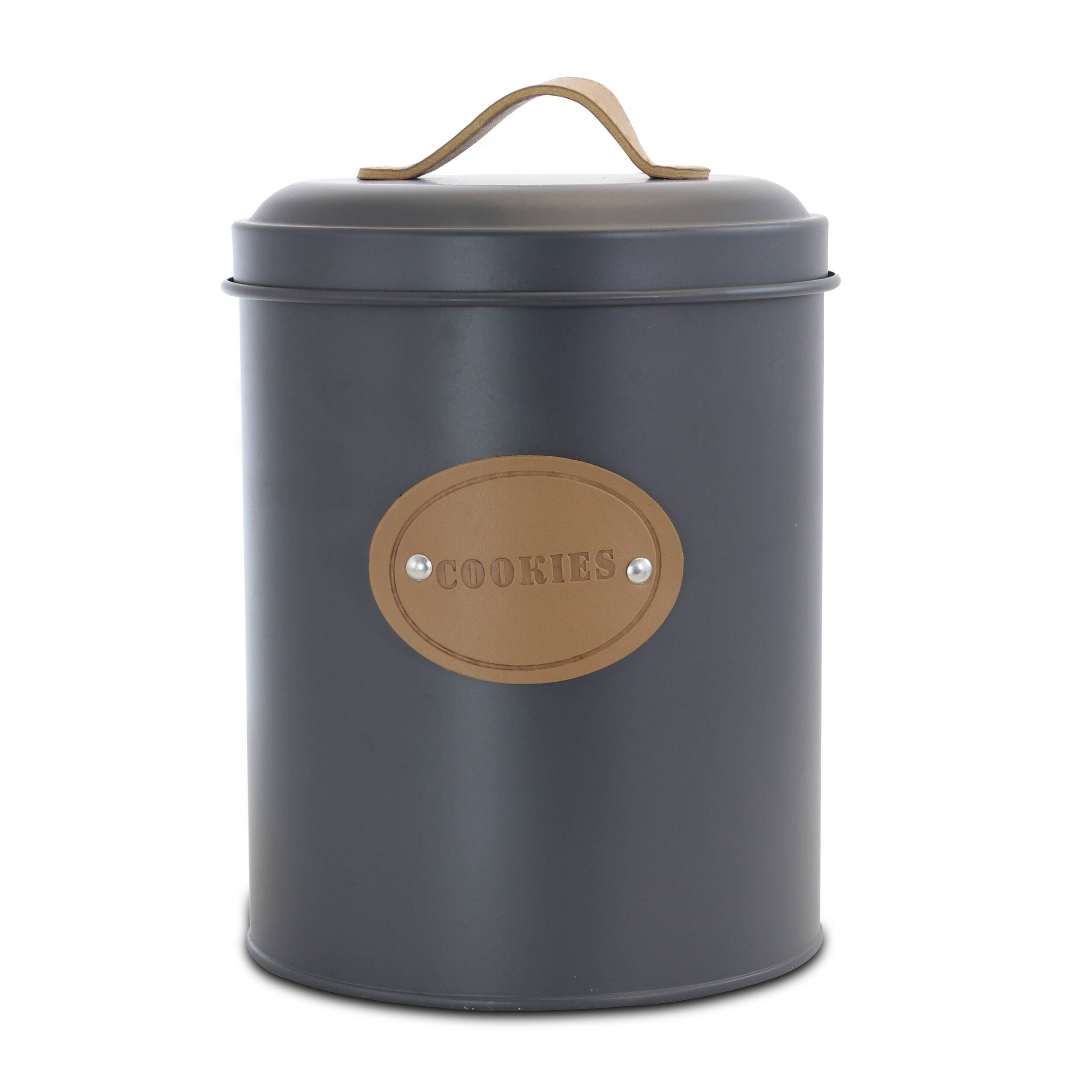 MegaChef Kitchen Food Storage &#x26; Organization Gray 5-Piece Canister Set
