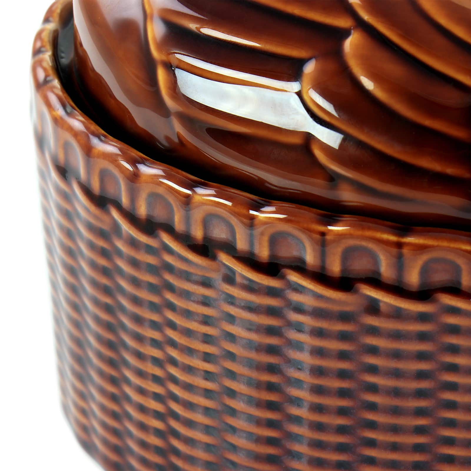 Martha Stewart 9&#x22; Brown Ceramic Goose Oval Baker