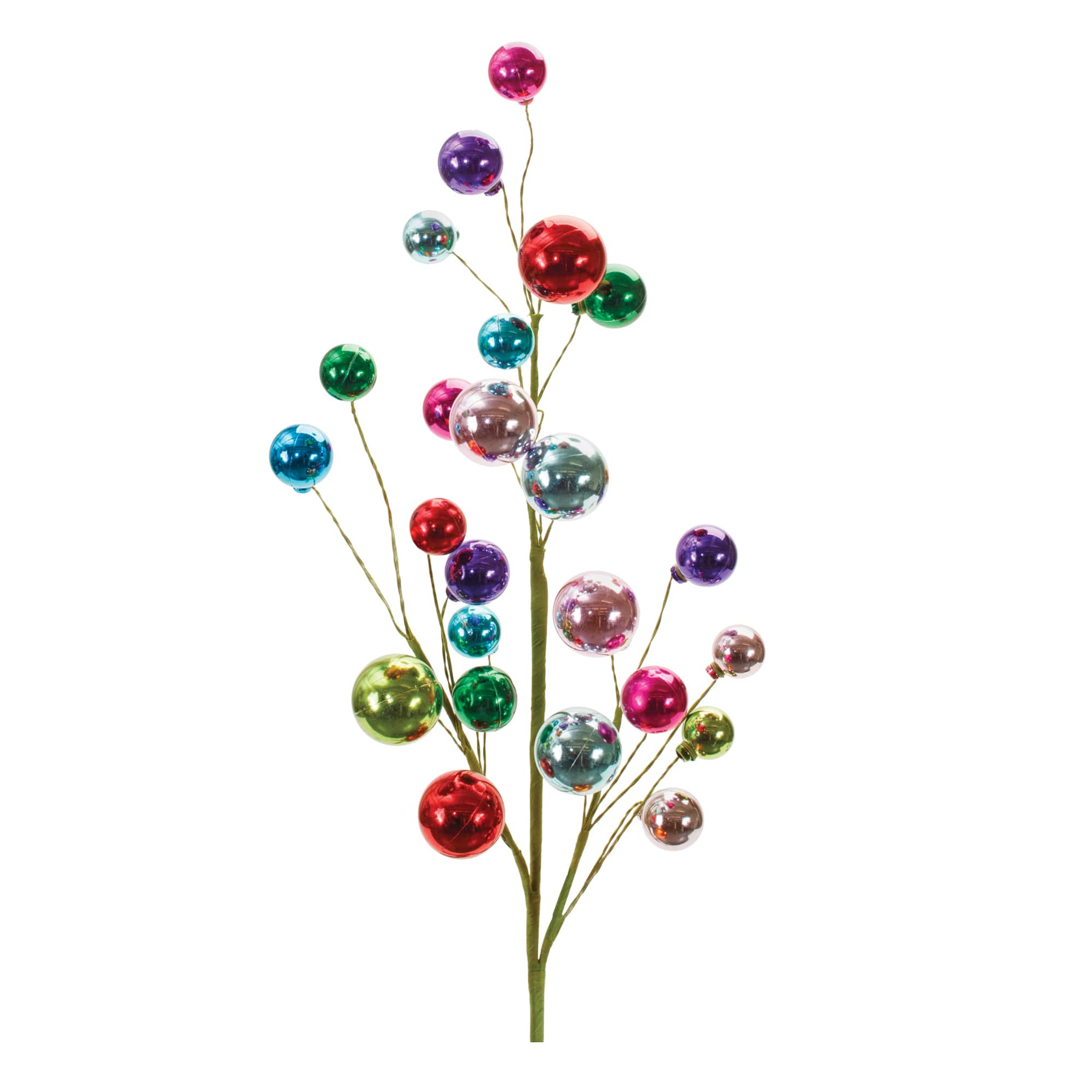 2.5ft.  Colorful Holiday Ornament Spray, 2ct.