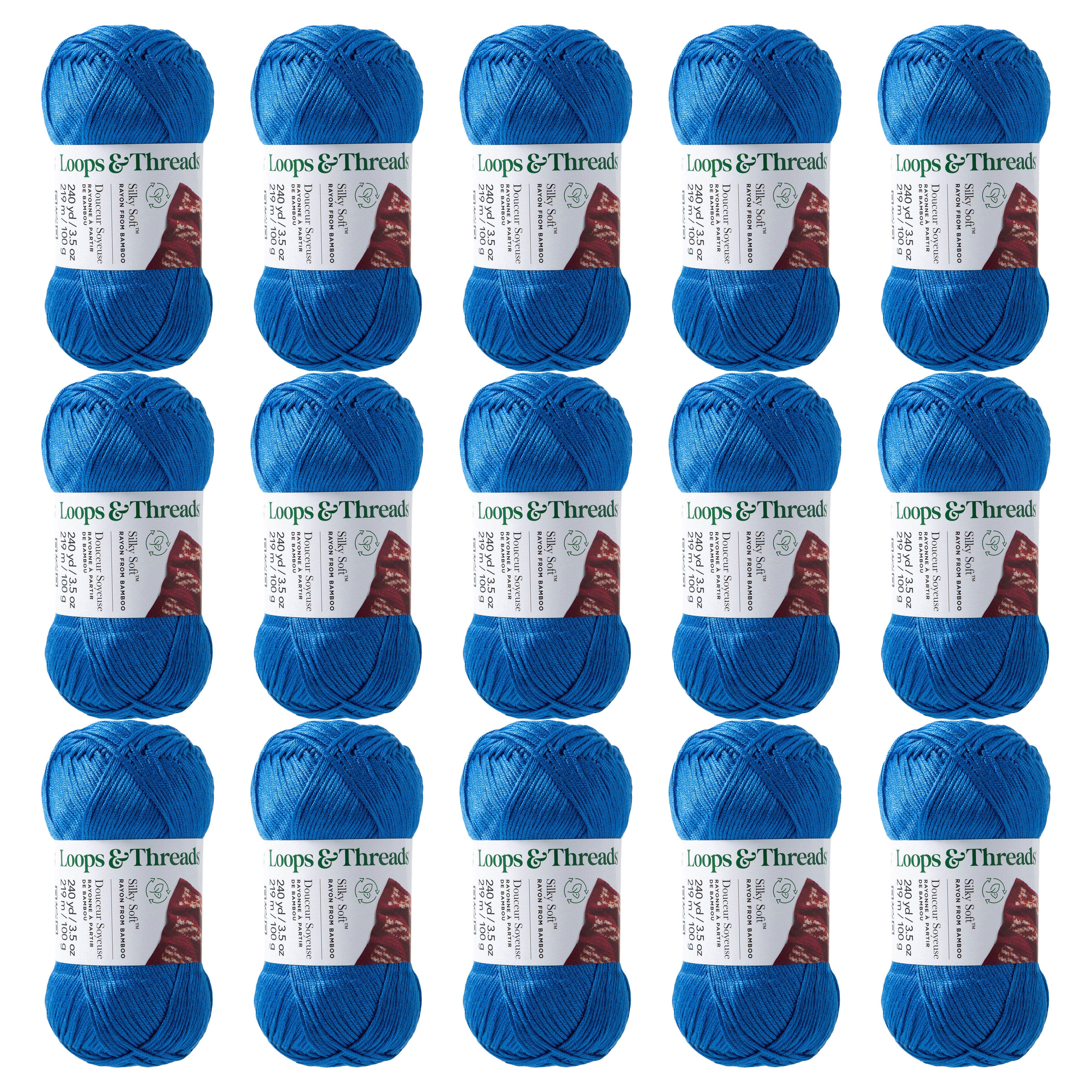 15 Pack: Silky Soft™ Yarn by Loops & Threads®