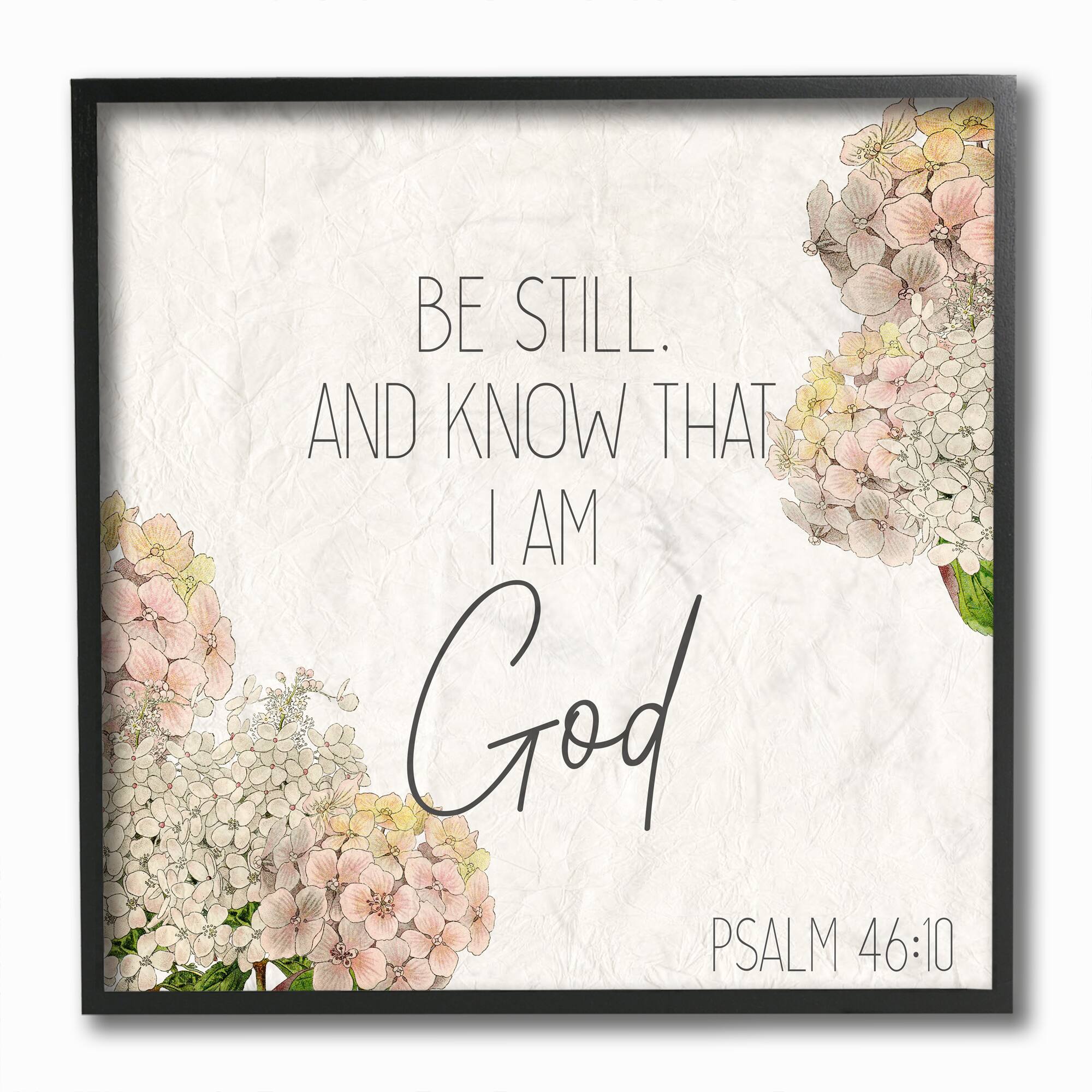 Stupell Industries Be Still Religious Framed Wall Art