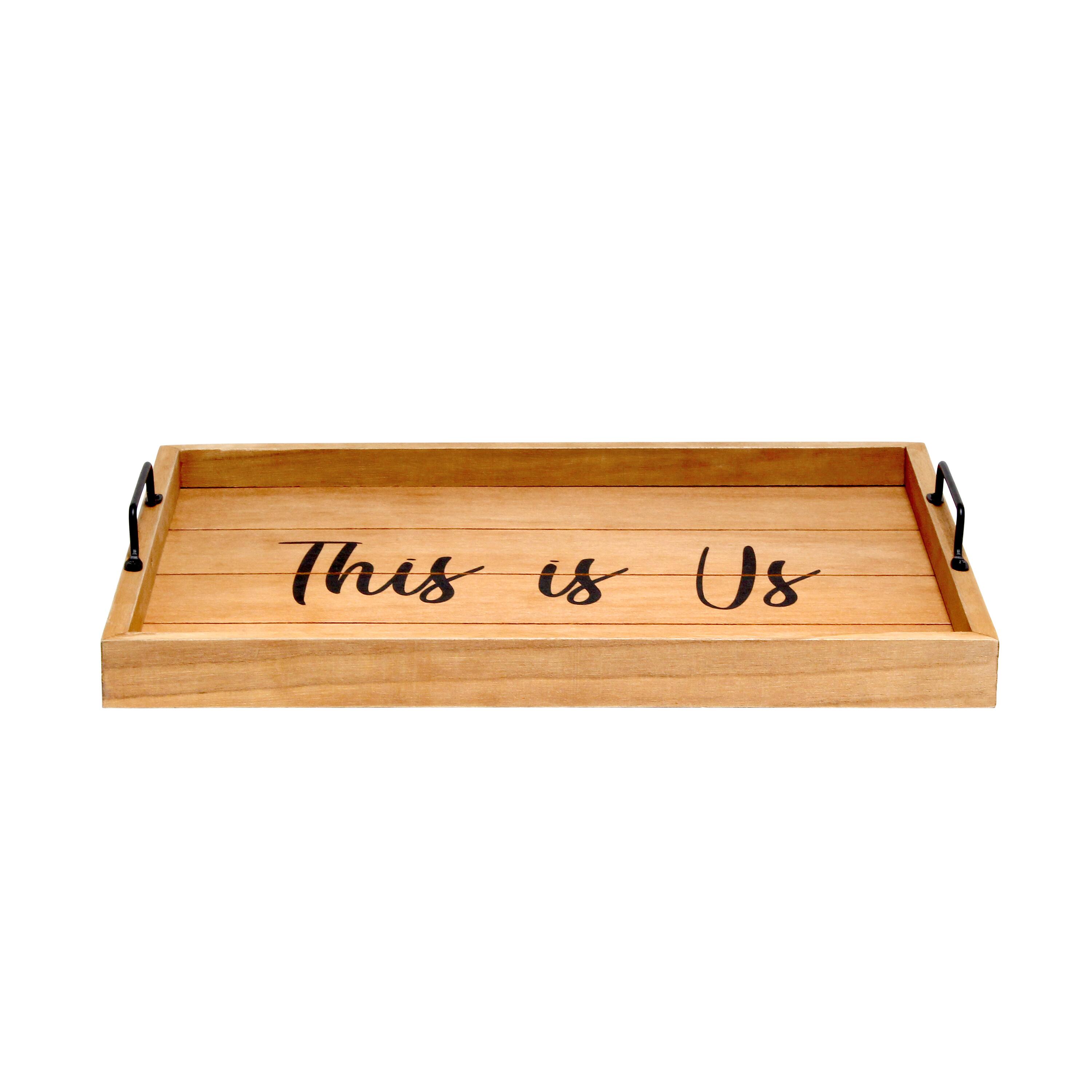 Elegant Designs&#x2122; 15.5&#x22; This is Us Serving Tray with Handles