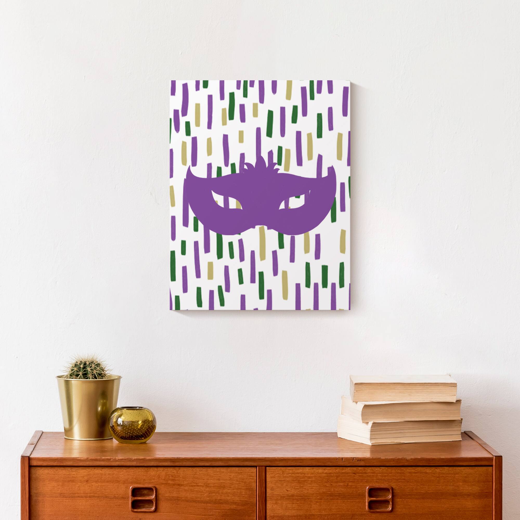 Confetti Mask Mardi Gras Canvas Wall Art
