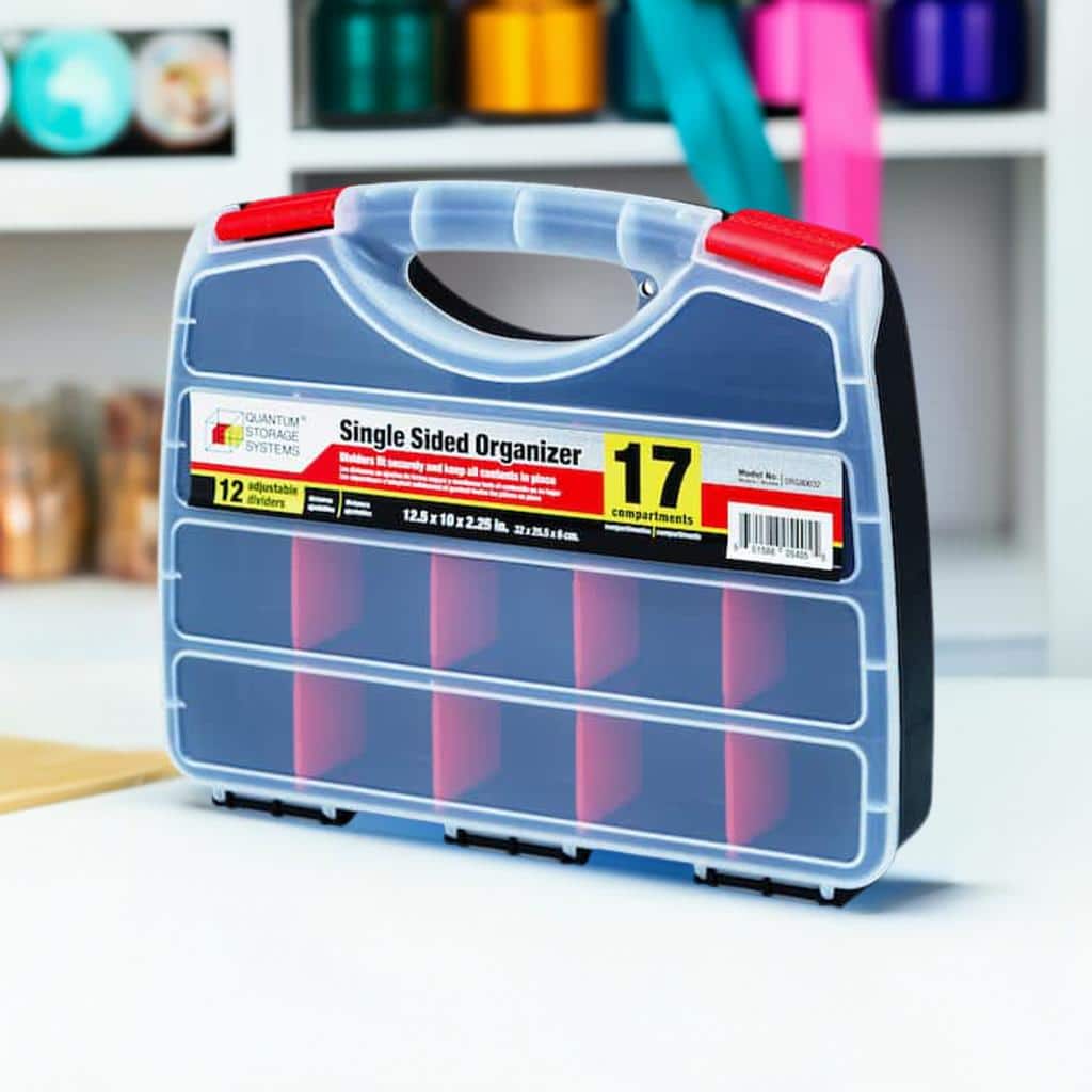 Quantum Storage Systems® 12.5" x 10" Black & Red Single-Sided Organizer