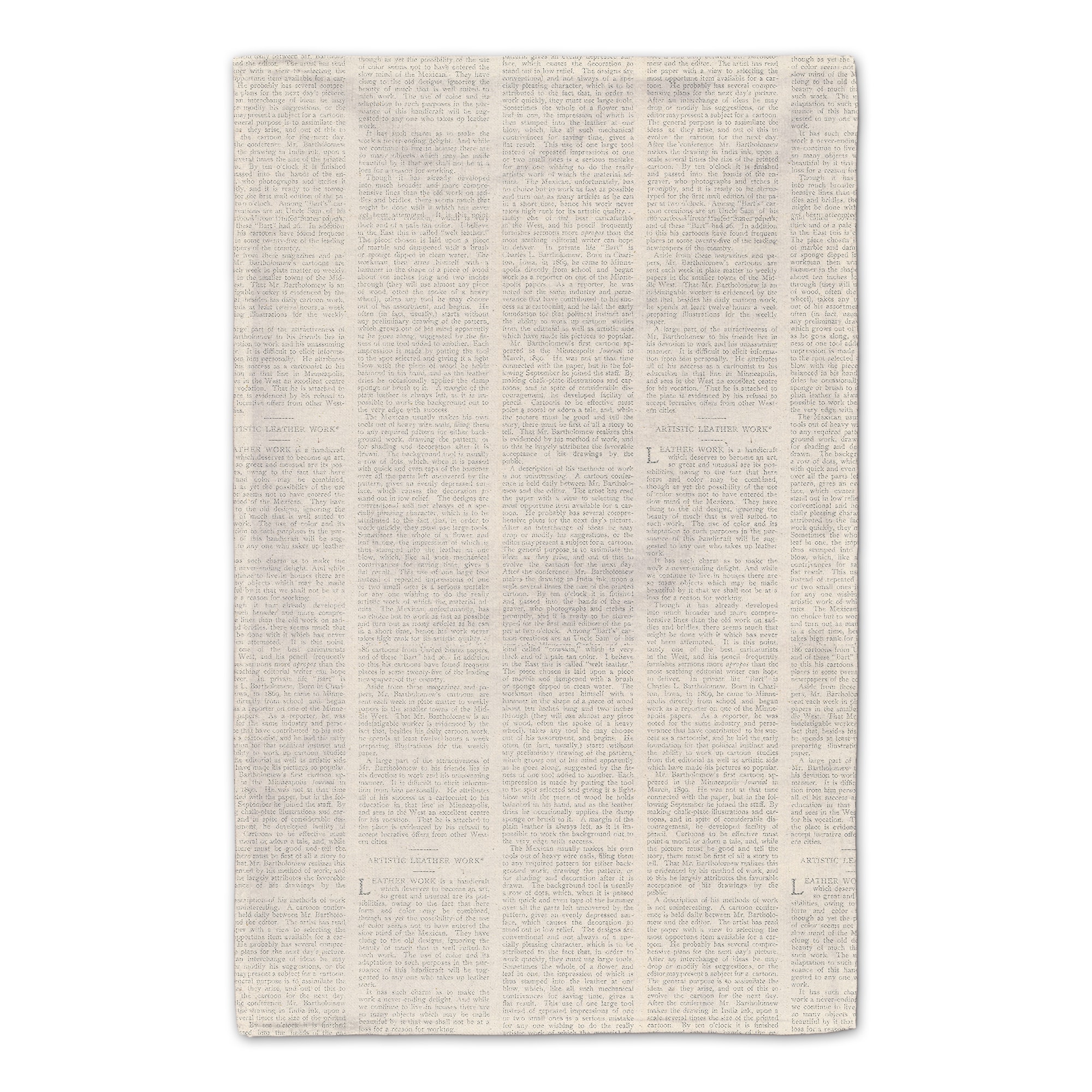 Skull Tophat Newspaper Bowtie Tea Towel Set