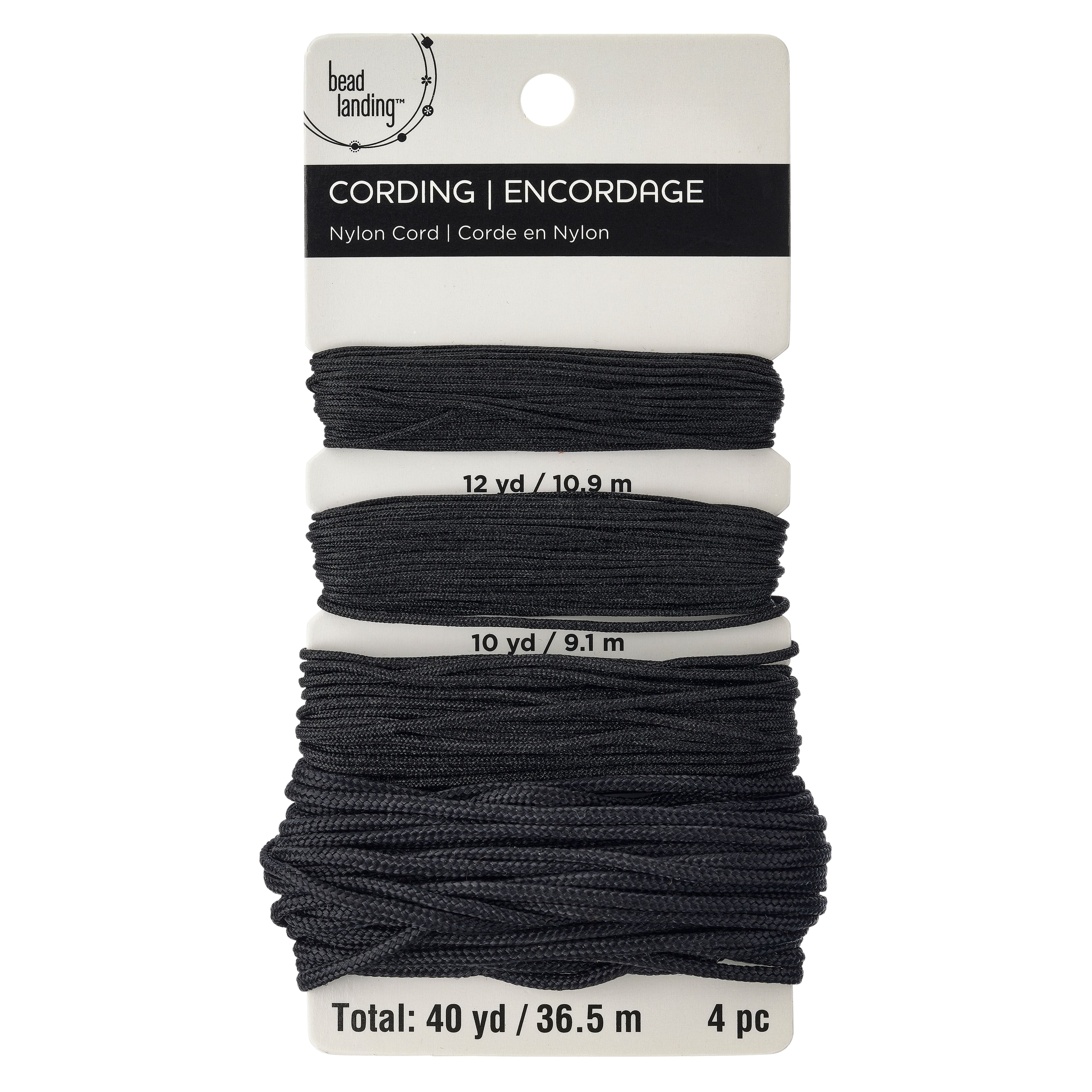 Cordons en nylon noir mixte de Bead Landing