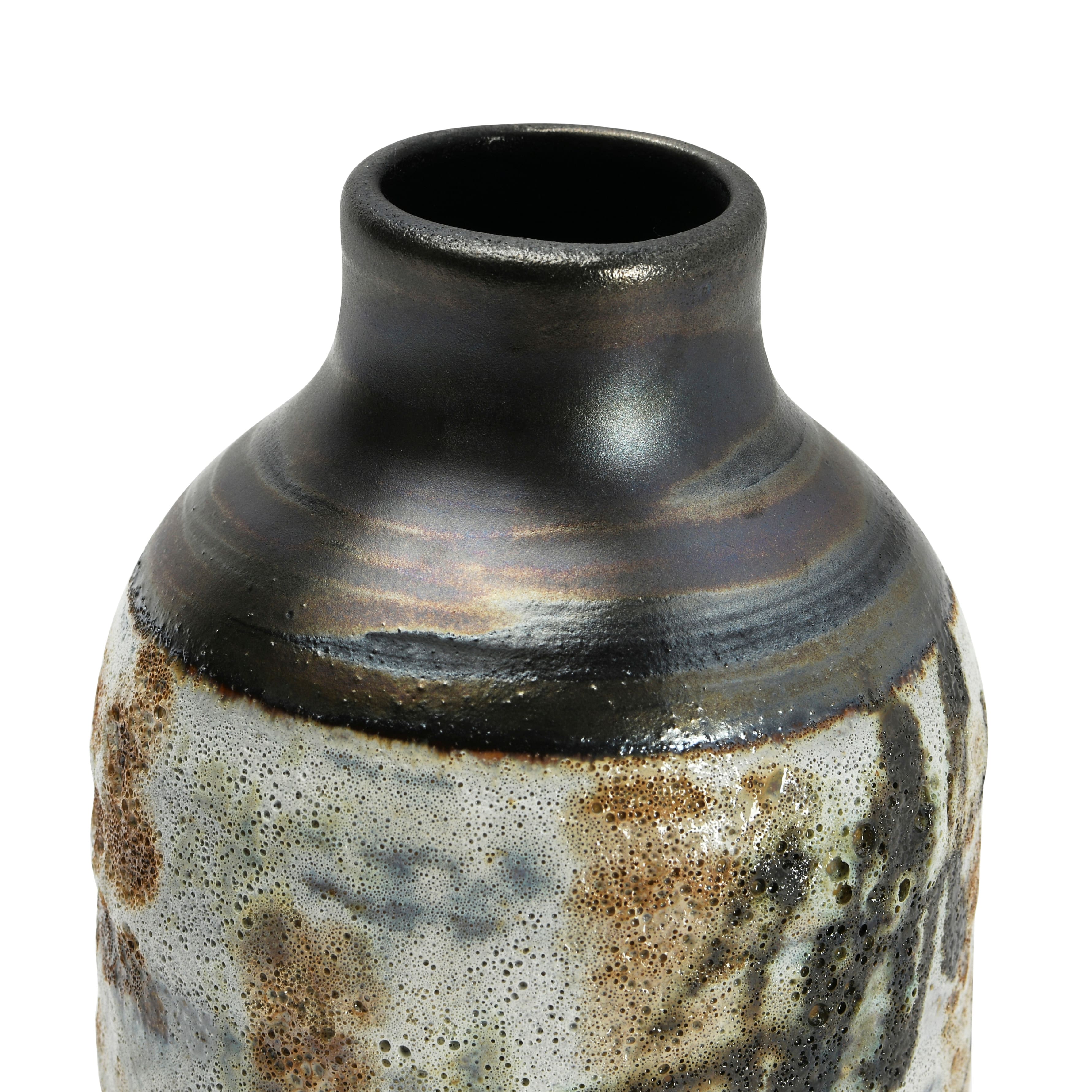 Hello Honey® 6" Neutral Hand Painted Stoneware Vase