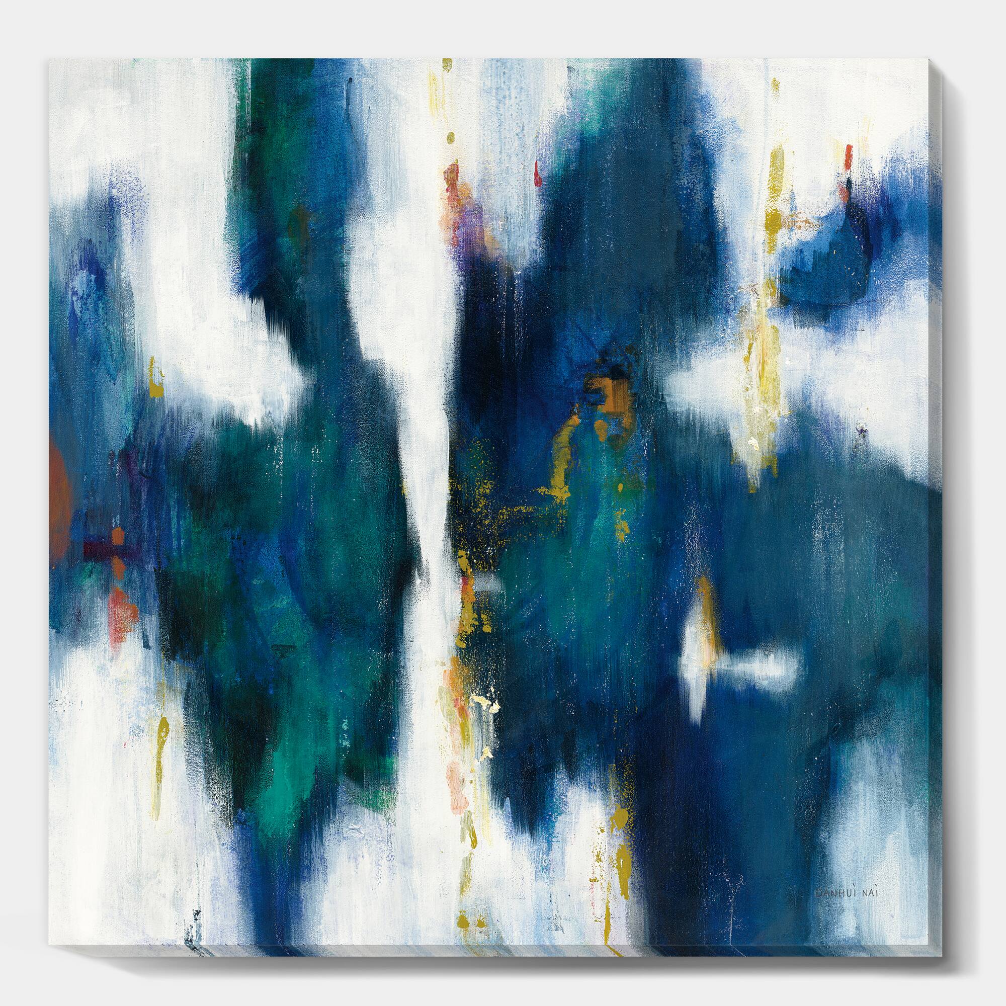 Designart - Blue Glam Texture I - Contemporary Premium Canvas Wall Art | 30" x 30" | Michaels®
