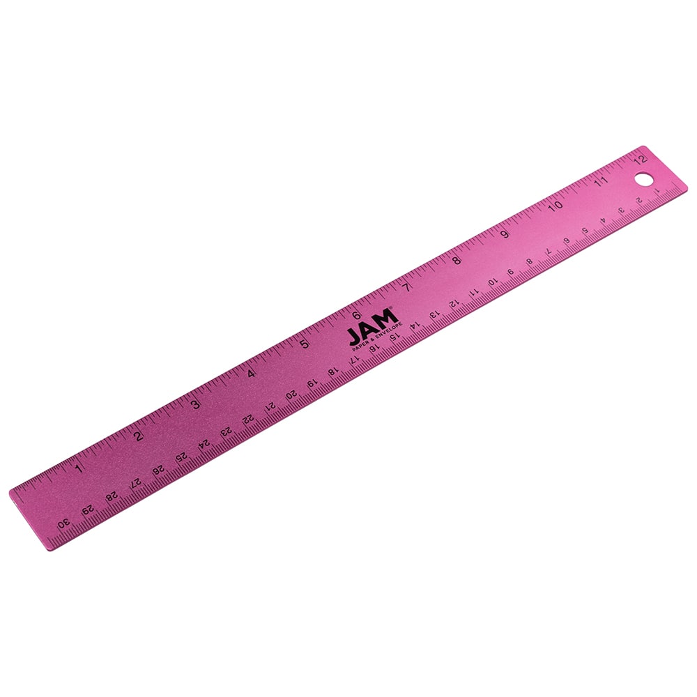 JAM Paper Metallic Stainless Steel Rulers, 12ct.