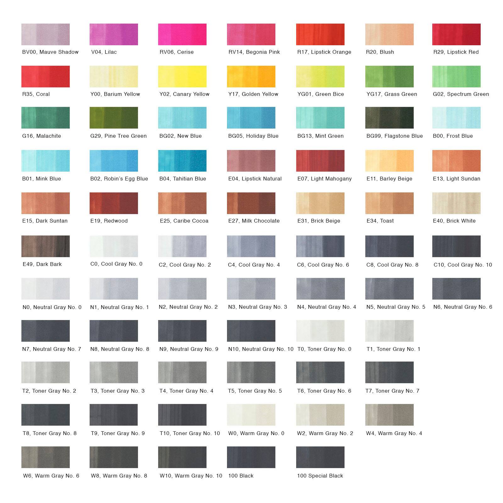Copic&#xAE; Classic 72-Color Marker Set B