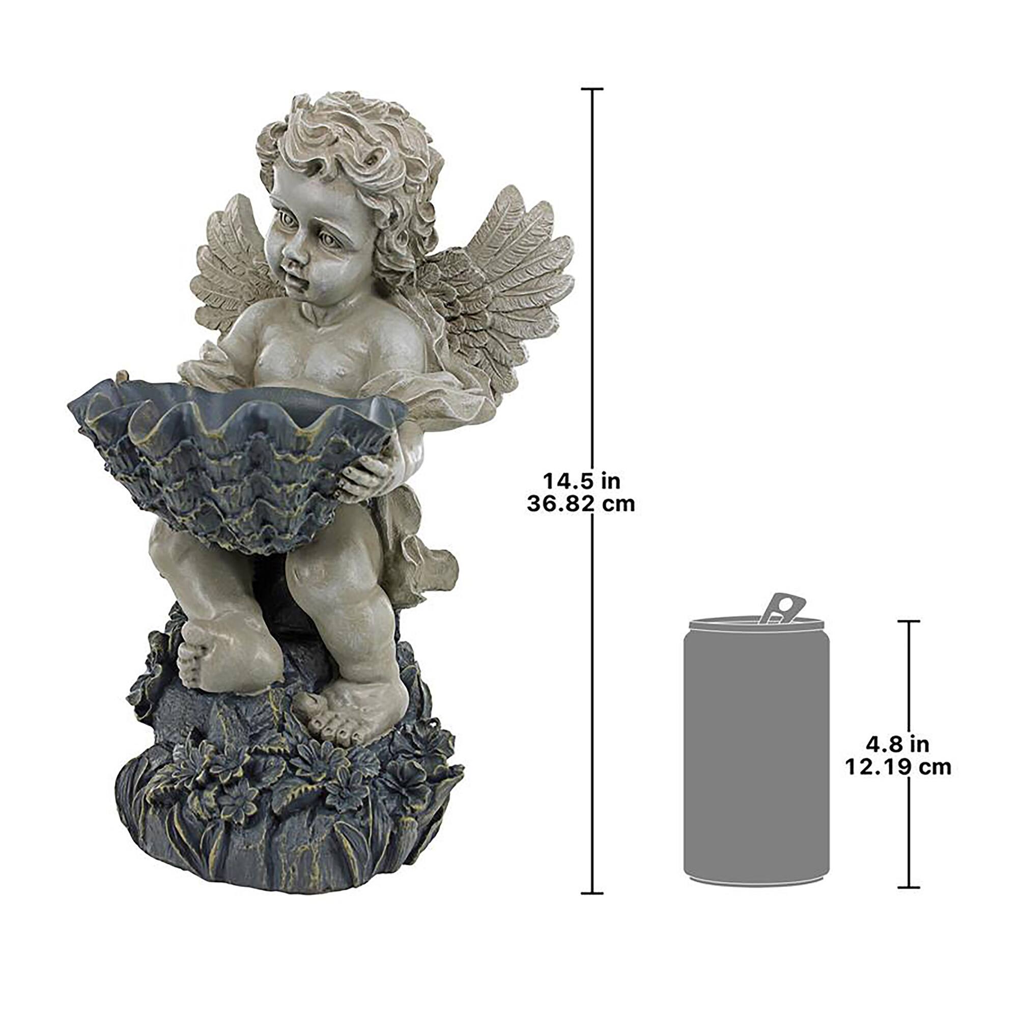 Design Toscano 14.5&#x22; Heavenly Offering Cherub Garden Statue