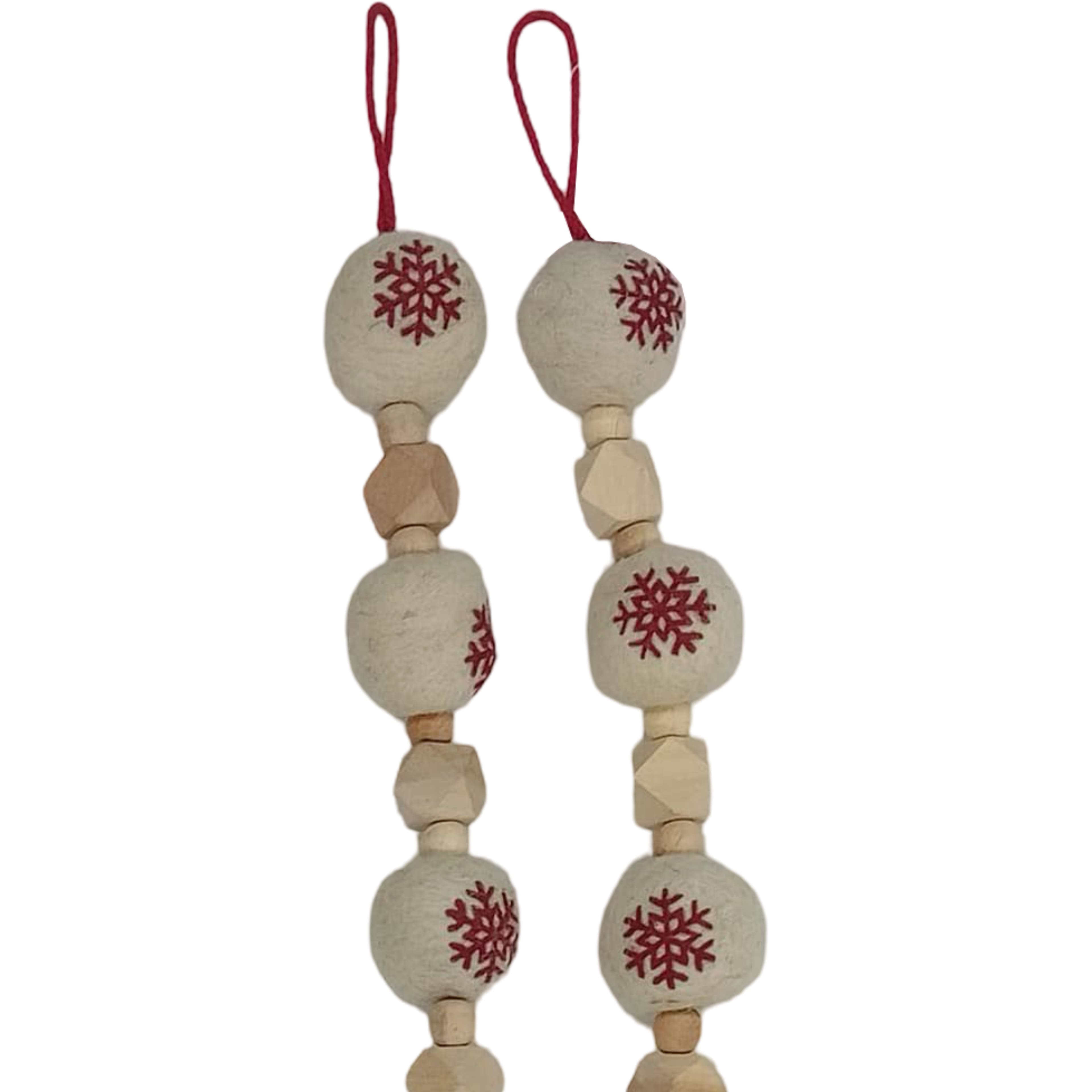 6ft. Wood Snowflake Ball Garland by Ashland&#xAE;