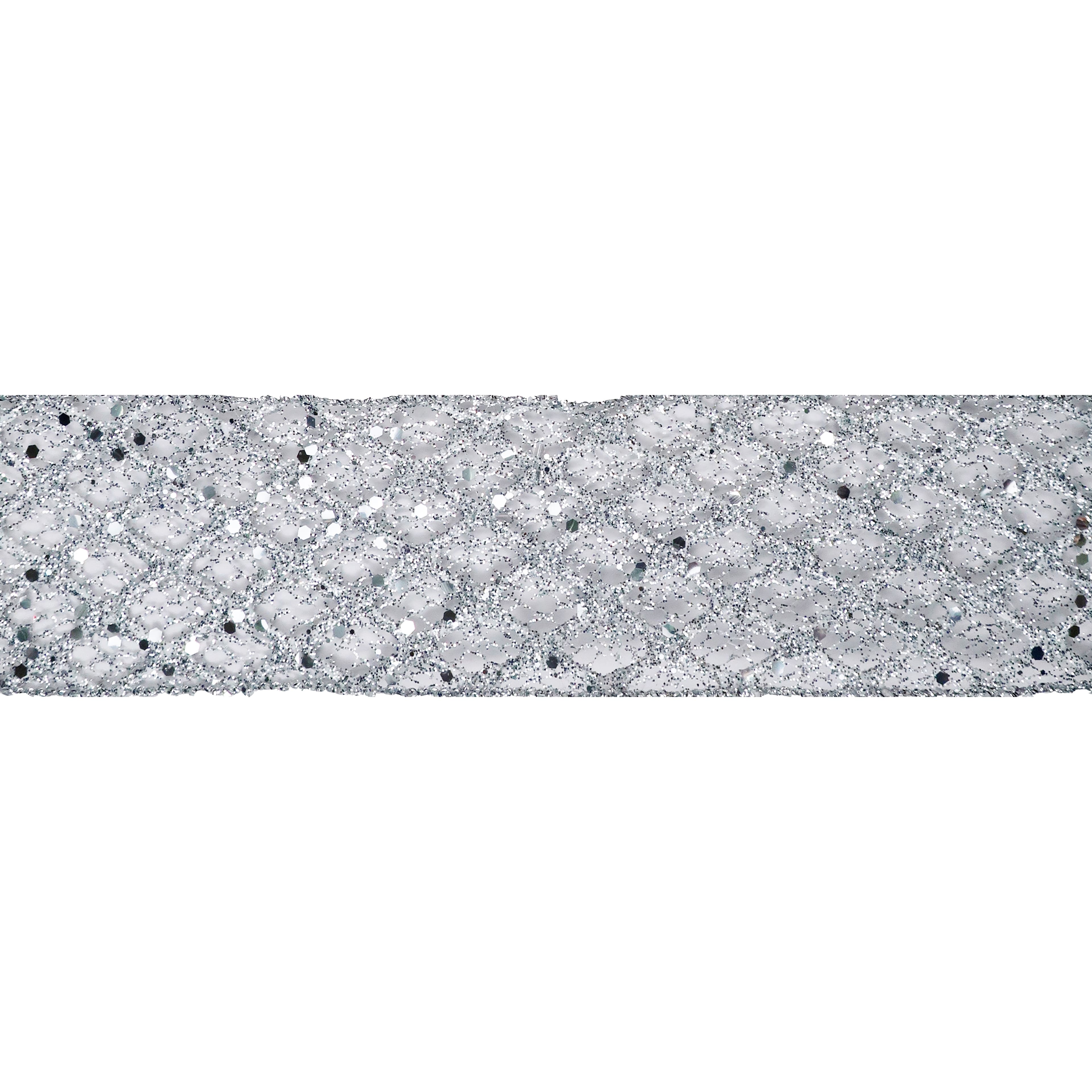 2.5&#x22; x 18ft. Silver Sheer Mesh Wired Ribbon by Celebrate It&#xAE;