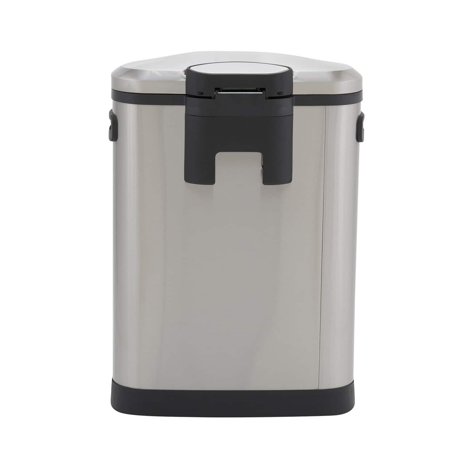 Household Essentials 13 gal. Stainless Steel Oval Trash Can with Step