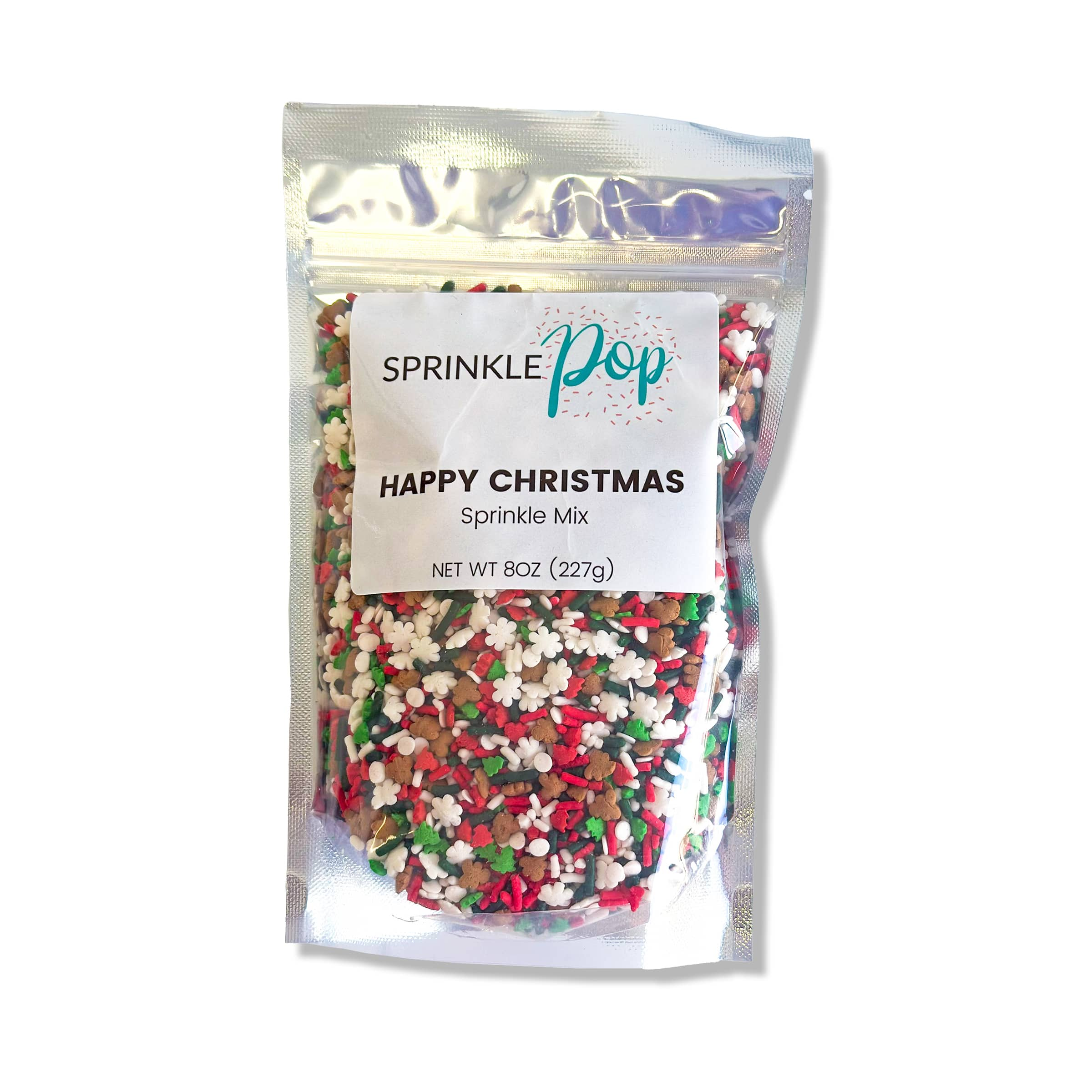 Sprinkle Pop 8oz. Happy Christmas Sprinkle Mix