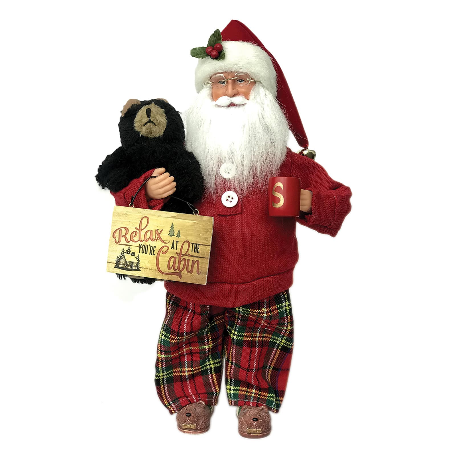 15&#x22; Relax at the Cabin Santa Claus Decoration