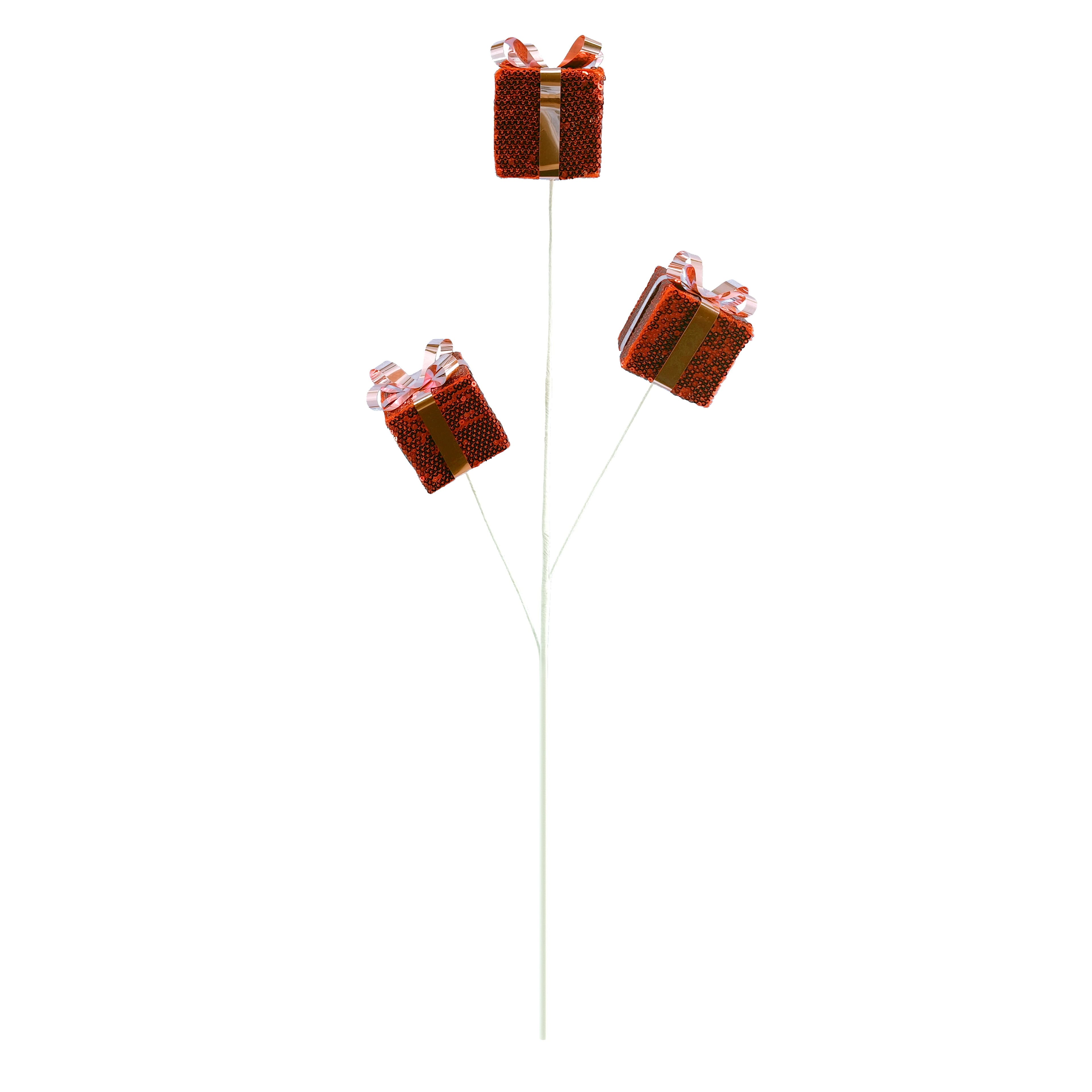 26&#x22; Red &#x26; Pink Gift Box Stem by Ashland&#xAE;