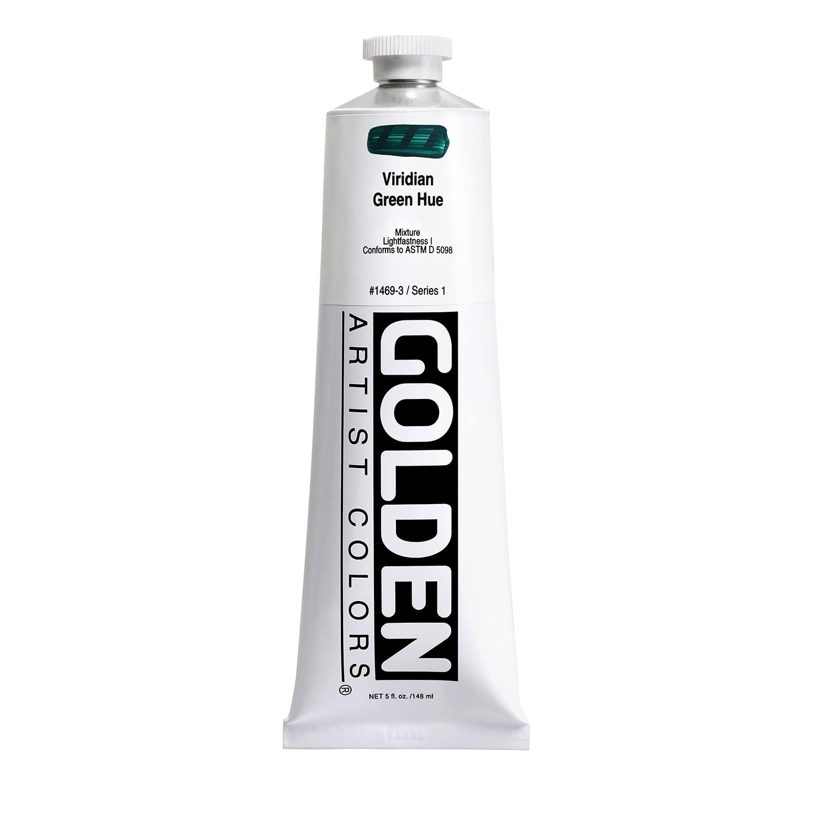 Golden Historical Heavy Body Acrylics 5 oz Paint in Viridian Green Hue