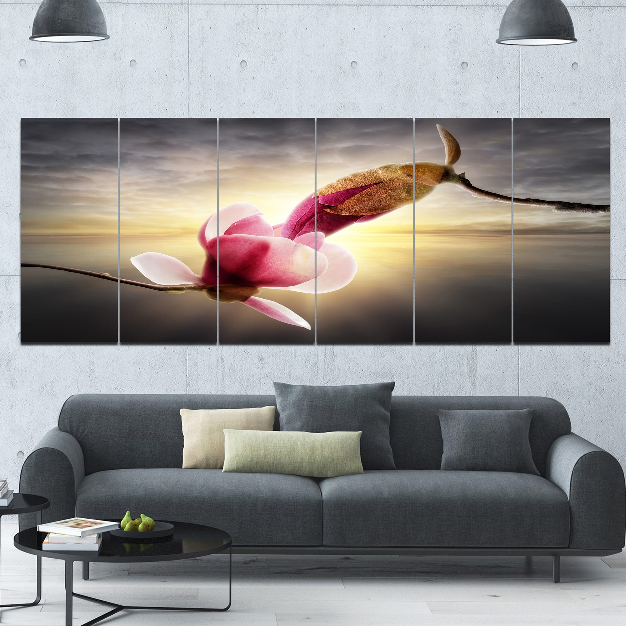 Designart - Beautiful Magnolia Flowers - Floral Canvas Art Print