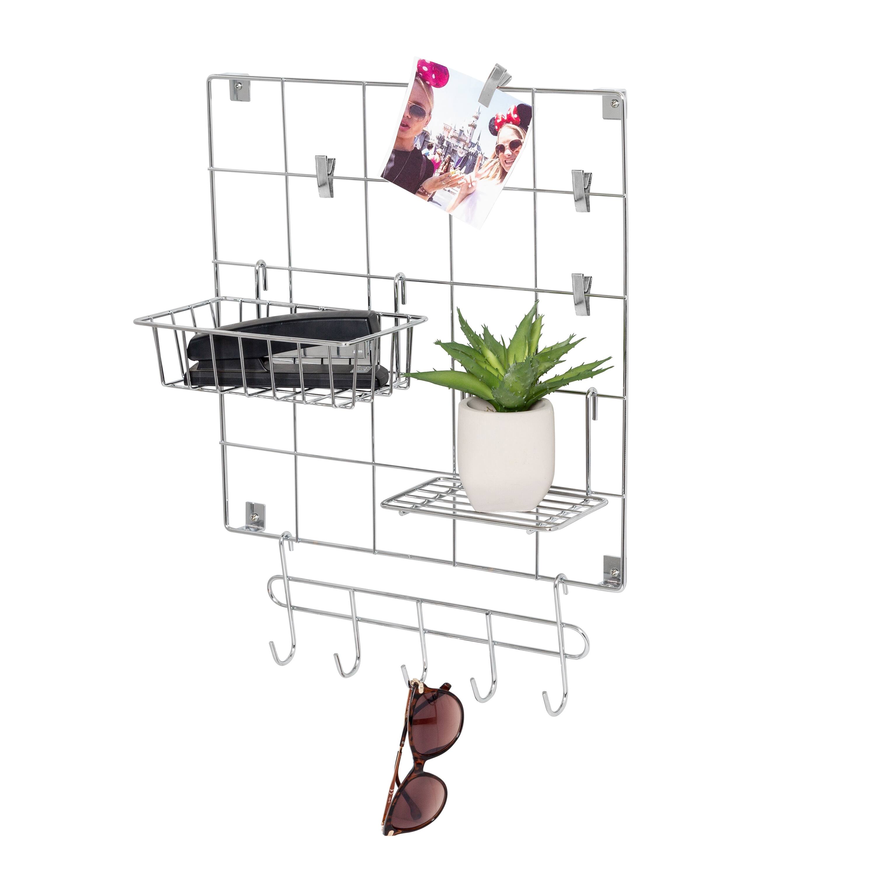 8 Pack: Honey Can Do Chrome Wall Grid Kit
