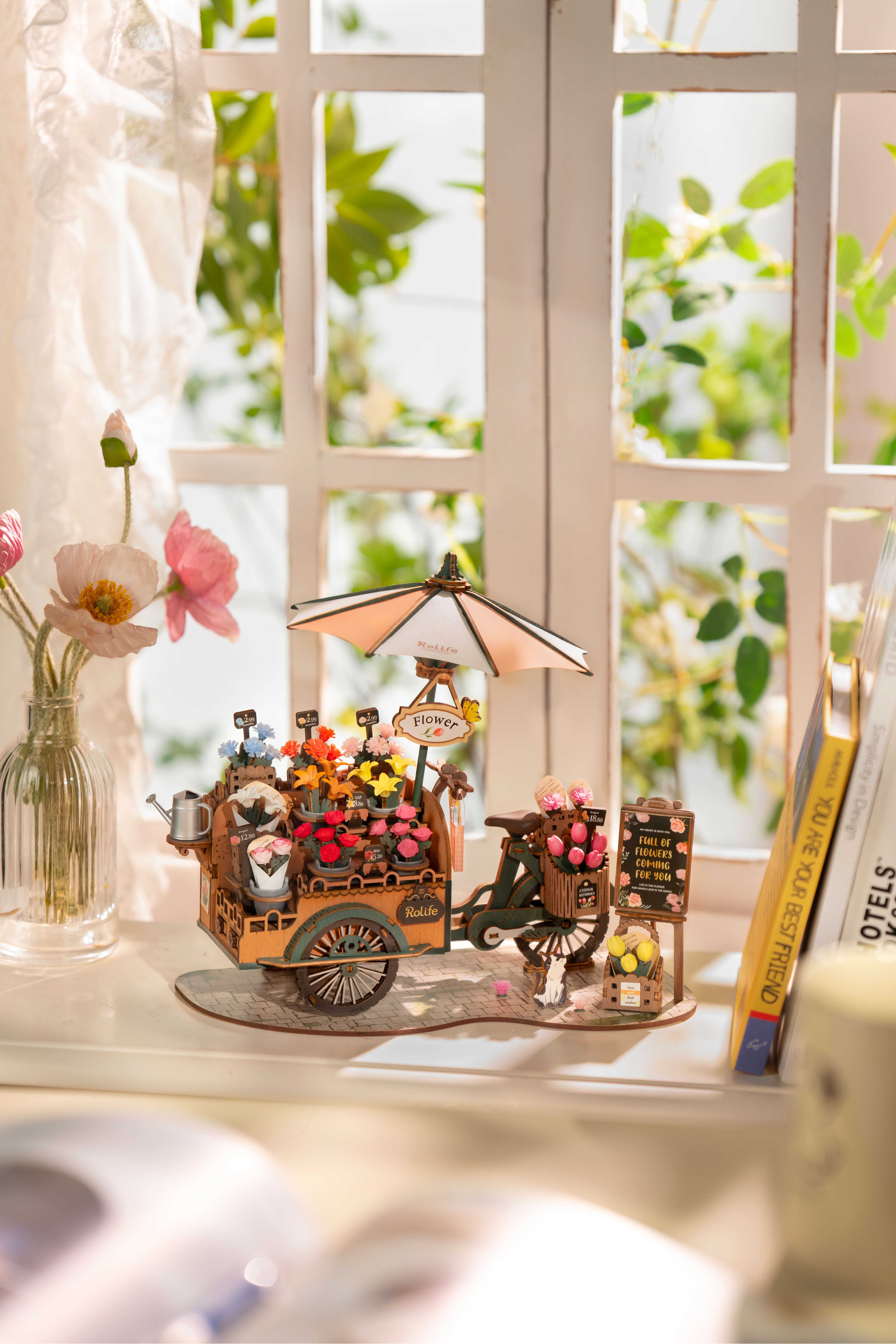 Rolife® Blossom Cart 3D Puzzle Creation Set