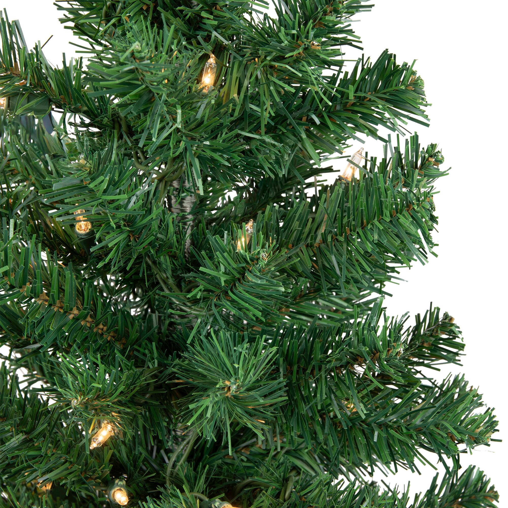 3ft. Pre-Lit Green Niagara Pine Artificial Christmas Tree, Clear Lights
