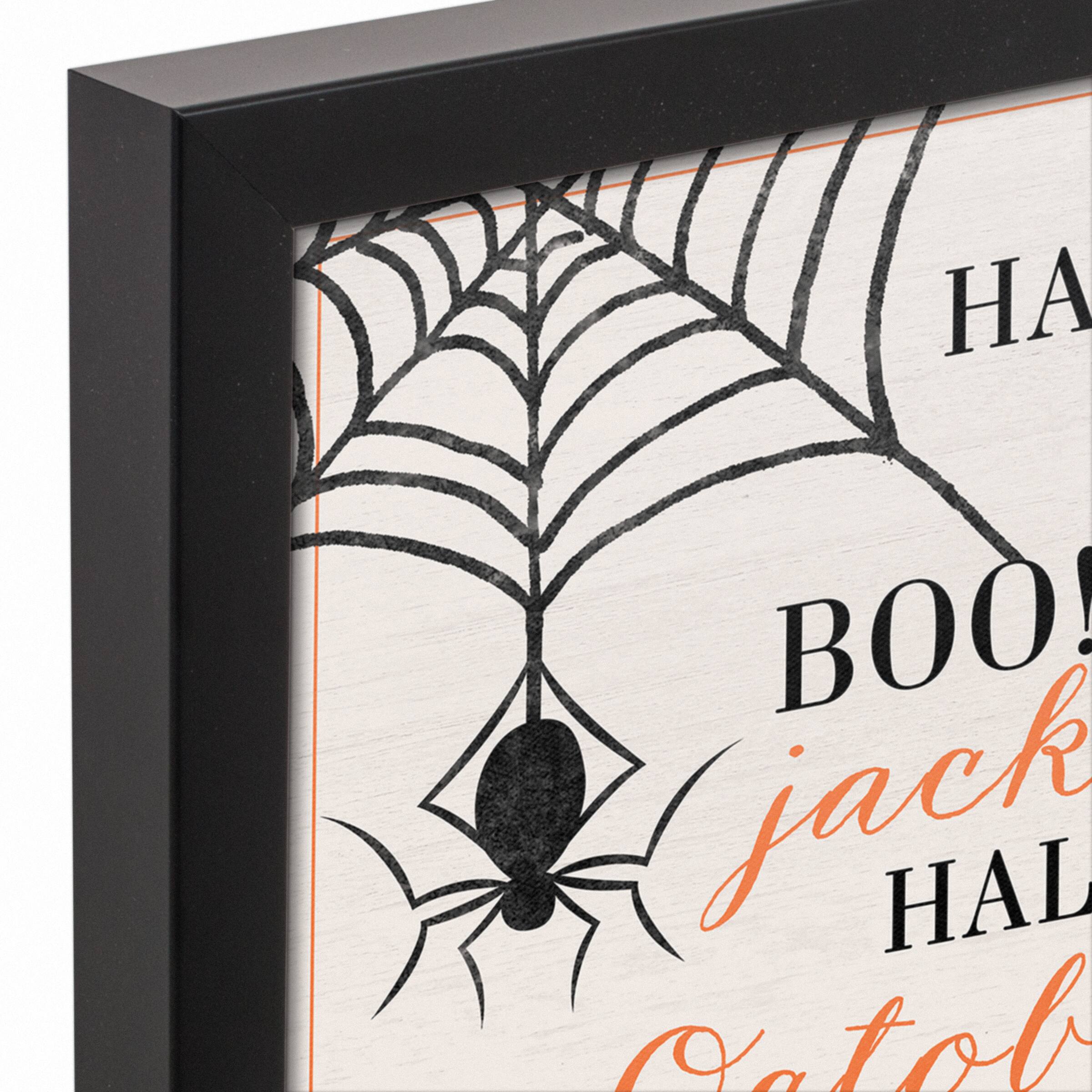 Halloween Things Black Framed Canvas Wall Art