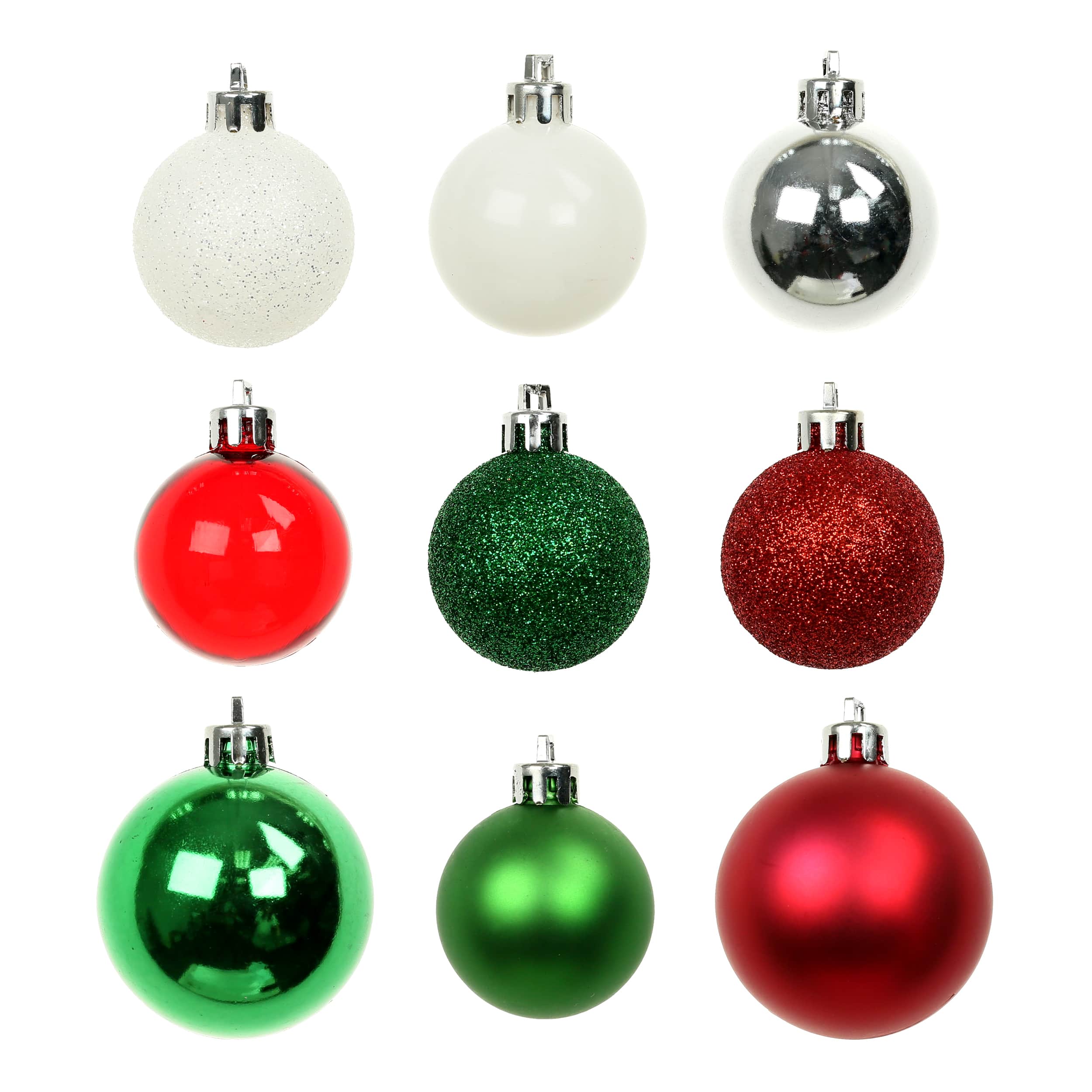 80 Pack Red, Green, Silver &#x26; Gold Shatterproof Ball Ornaments by Ashland&#xAE;