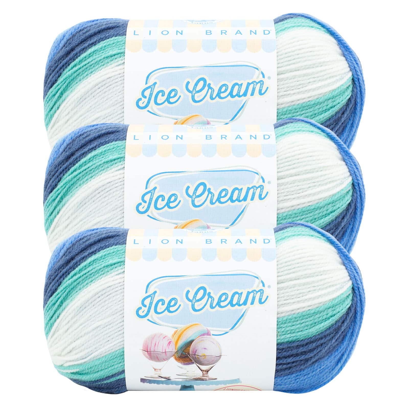 3 Pack Lion Brand® Ice Cream® Yarn
