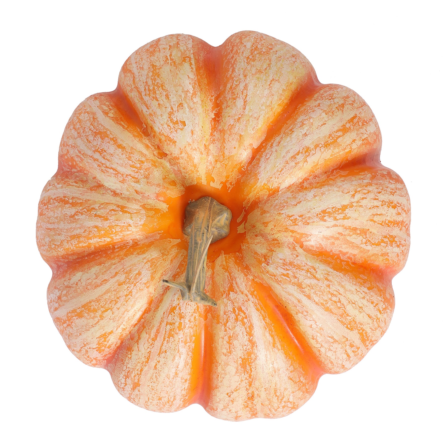 6.75&#x22; Orange &#x26; Cream Decorative Pumpkin by Ashland&#xAE;