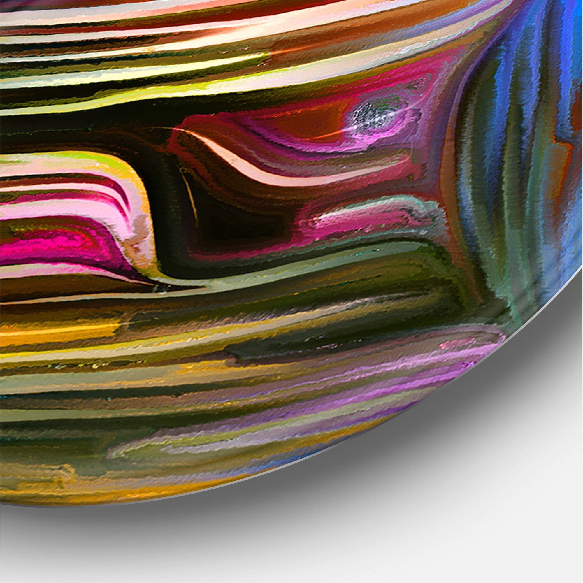 Designart - Colour Fusion VIII - Modern Metal Circle Wall Art