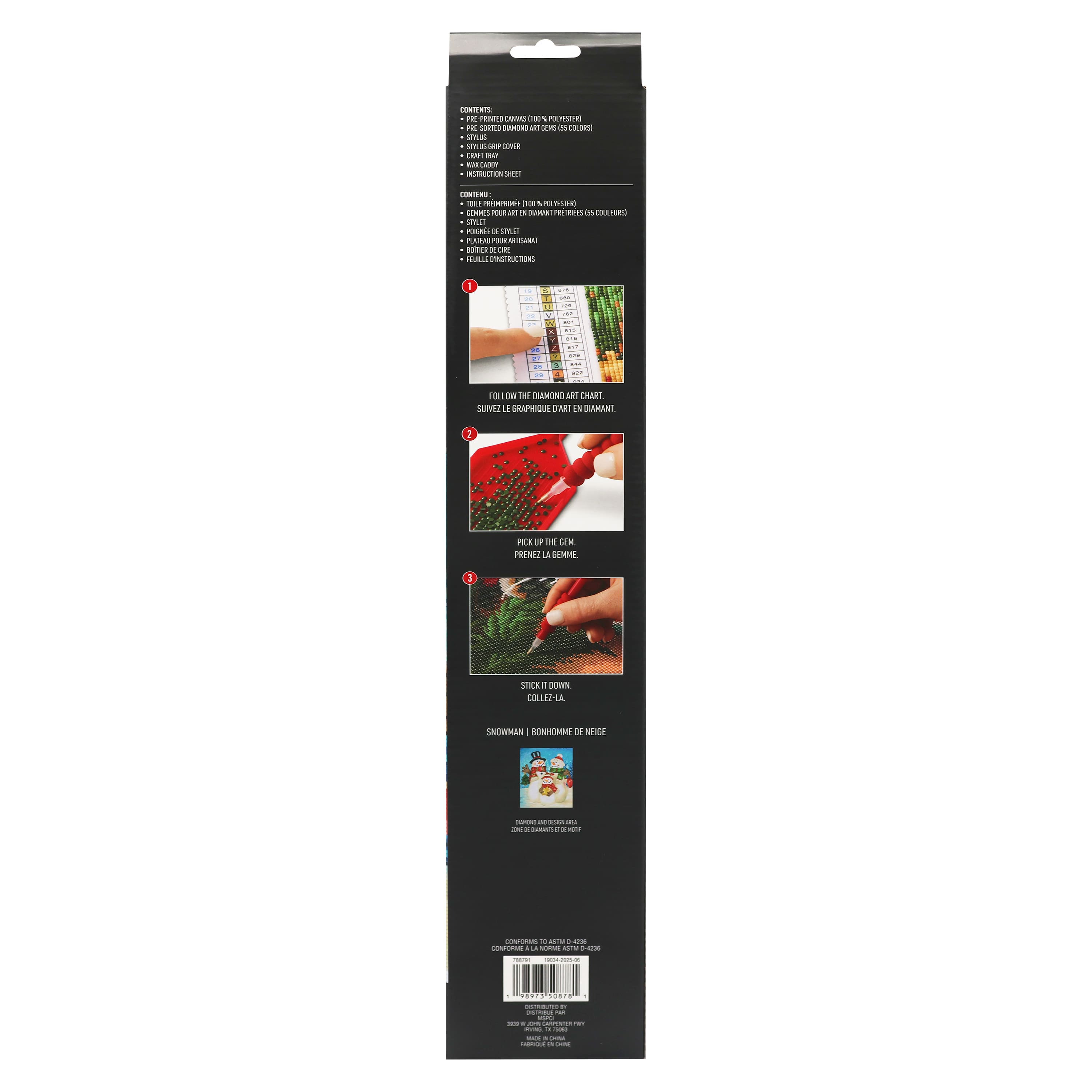 16&#x22; x 20&#x22; Snowman Diamond Art Kit by Make Market&#xAE;