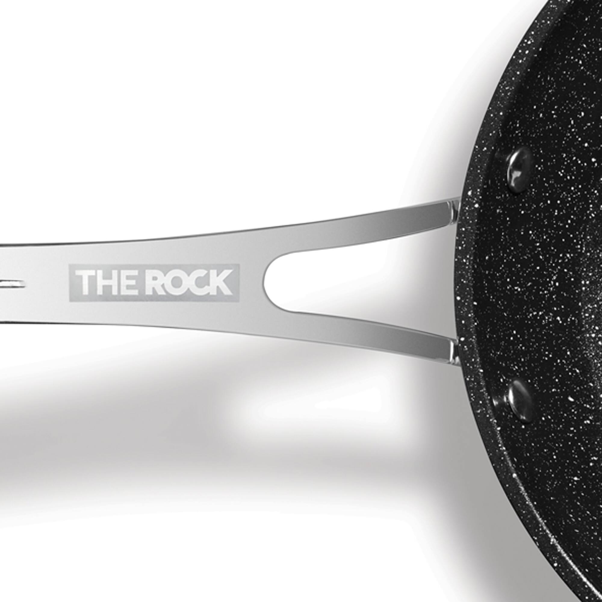 The Rock&#xAE; by Starfrit&#xAE; 12&#x22; Stainless Steel Nonstick Fry Pan with Stainless Steel Handle